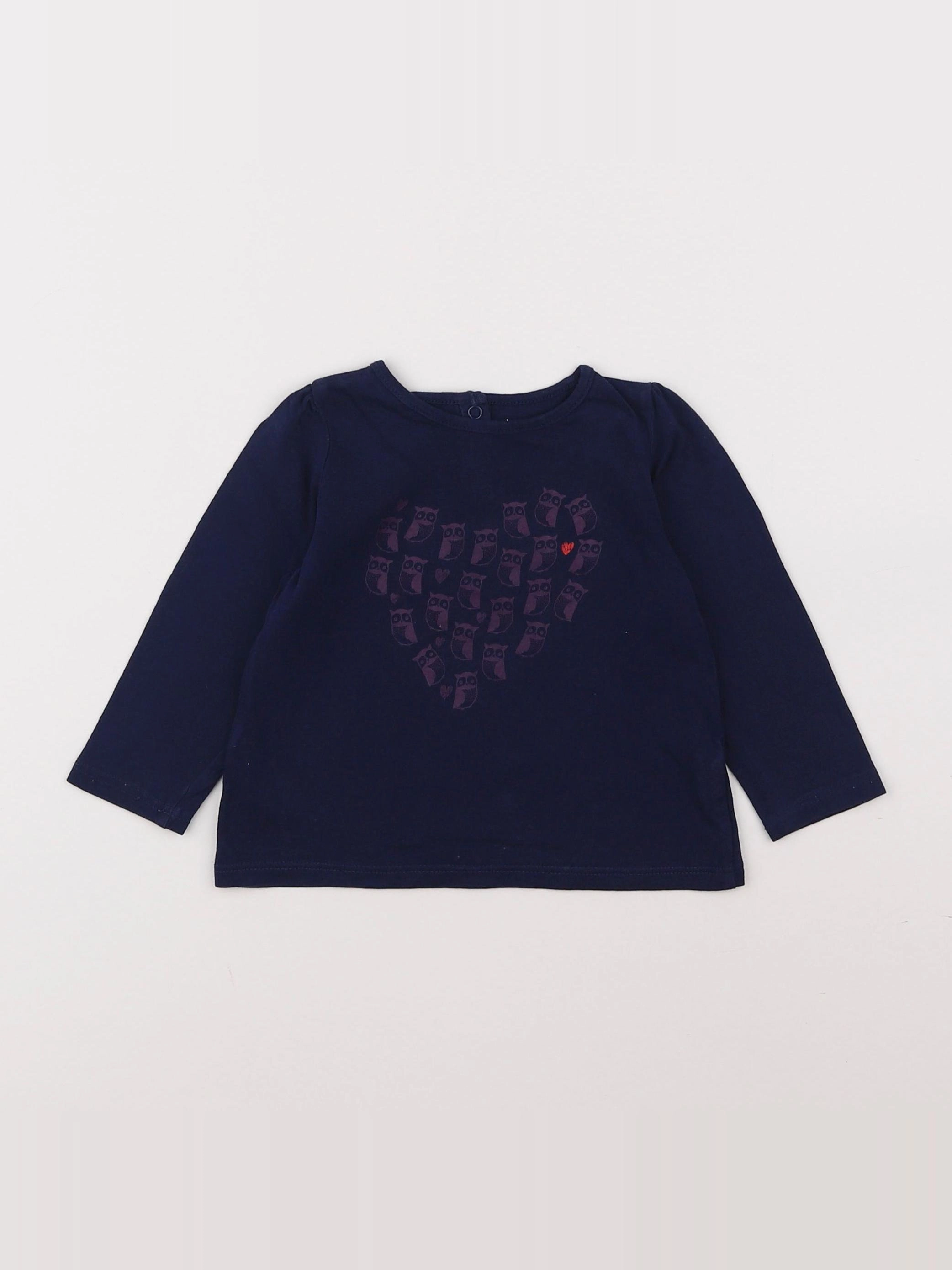 Boutchou - tee-shirt bleu - 9 mois