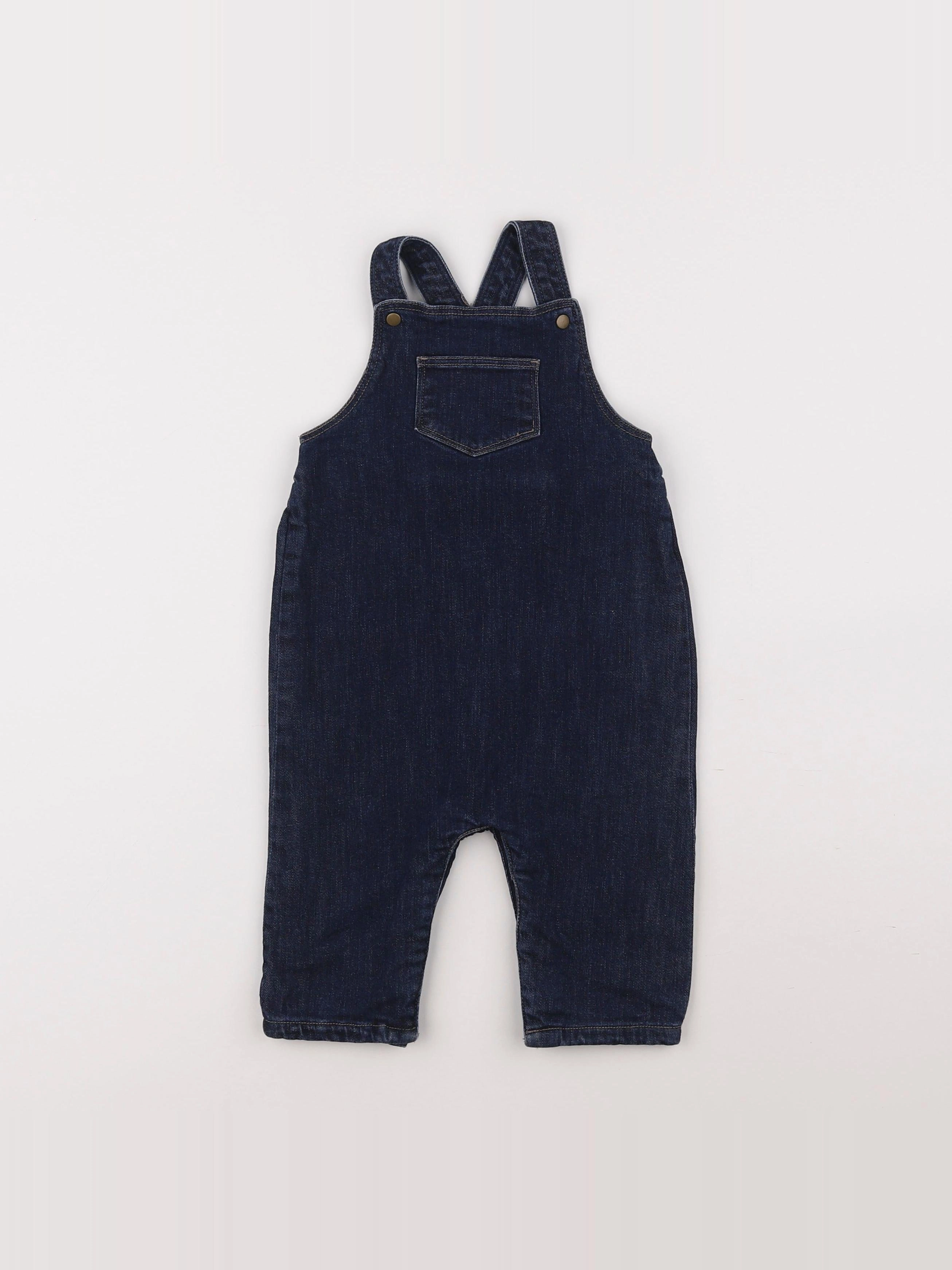 Boutchou - salopette doublé bleu - 9 mois