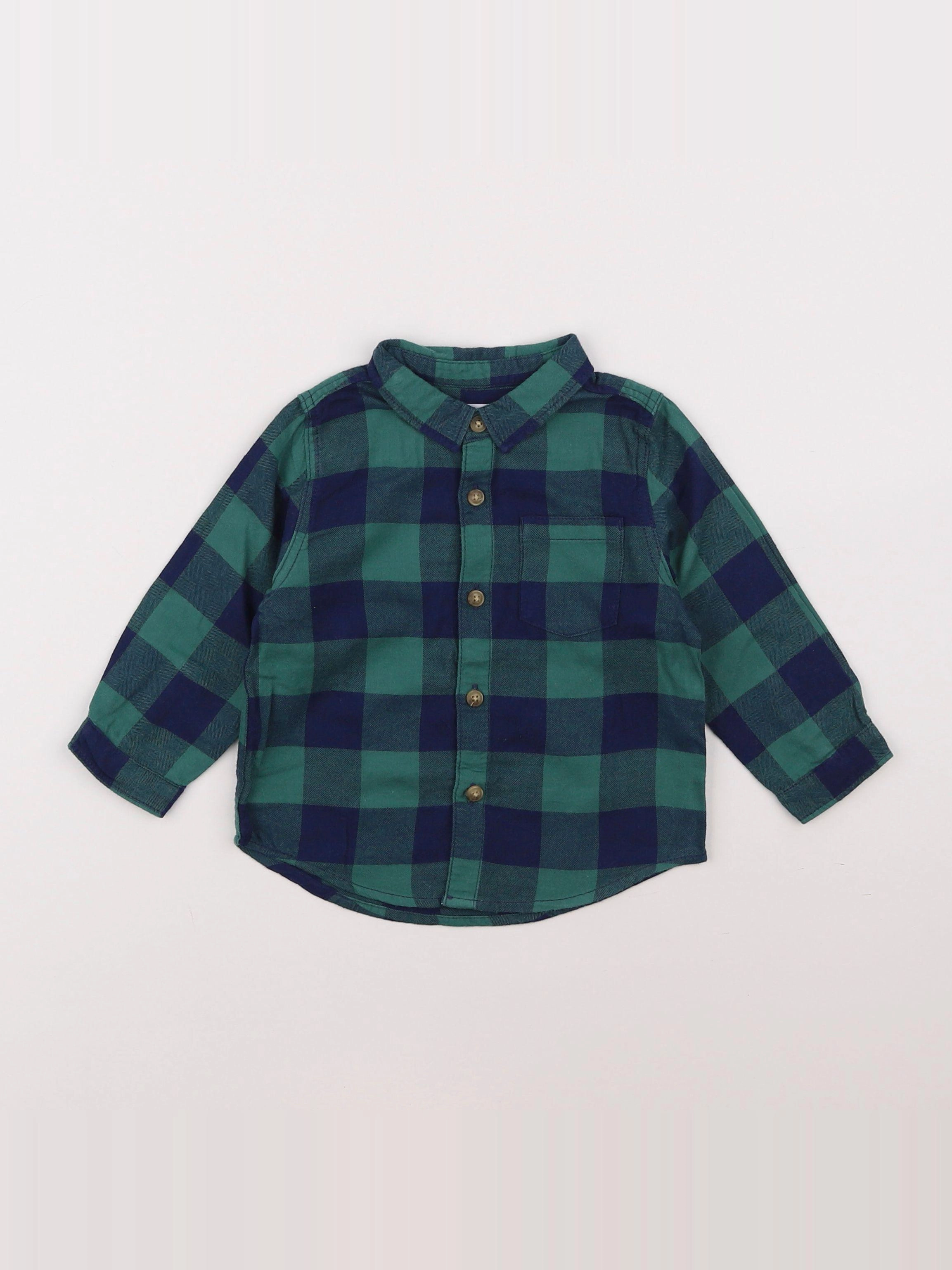 Zara - chemise vert - 9/12 mois