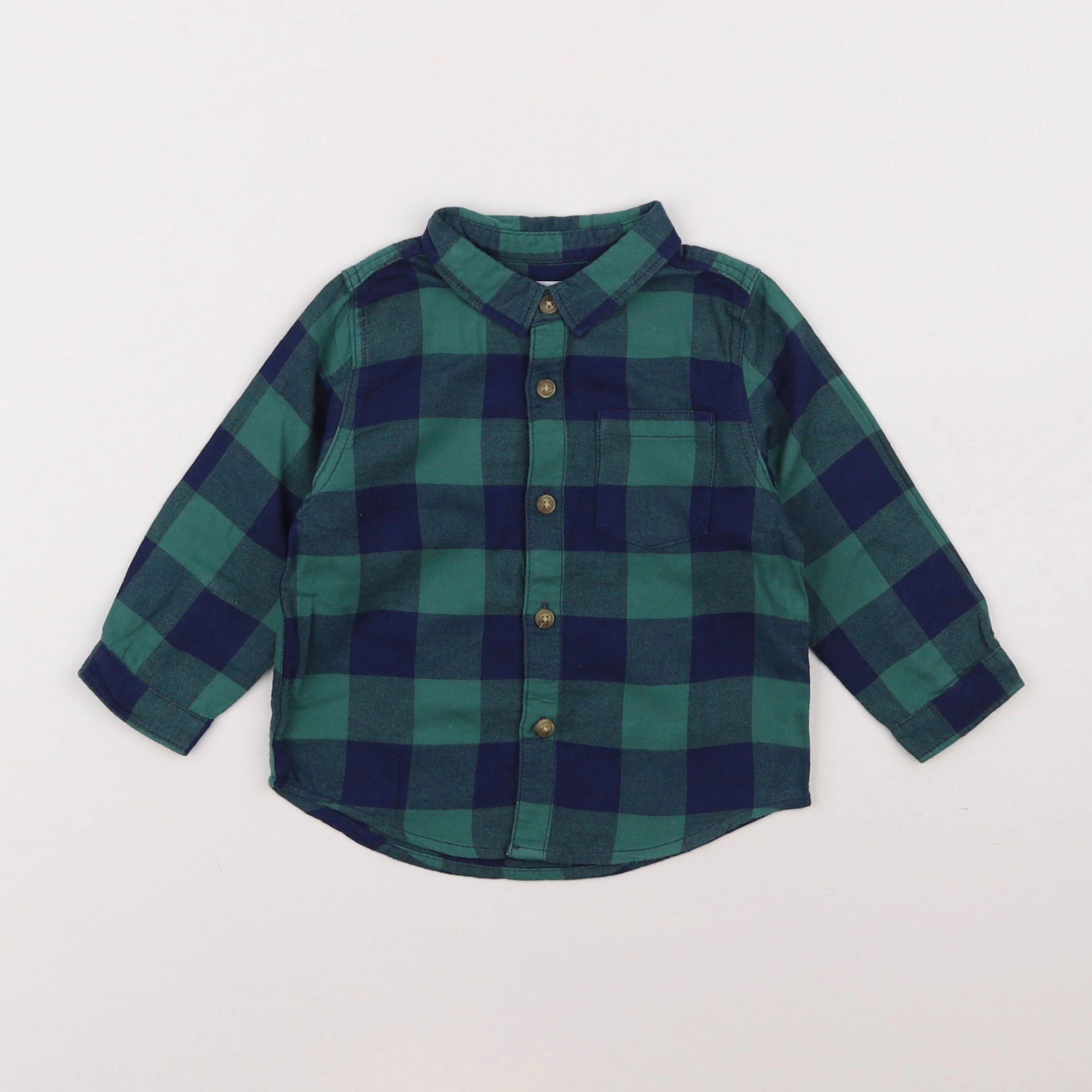 Zara - chemise vert - 9/12 mois