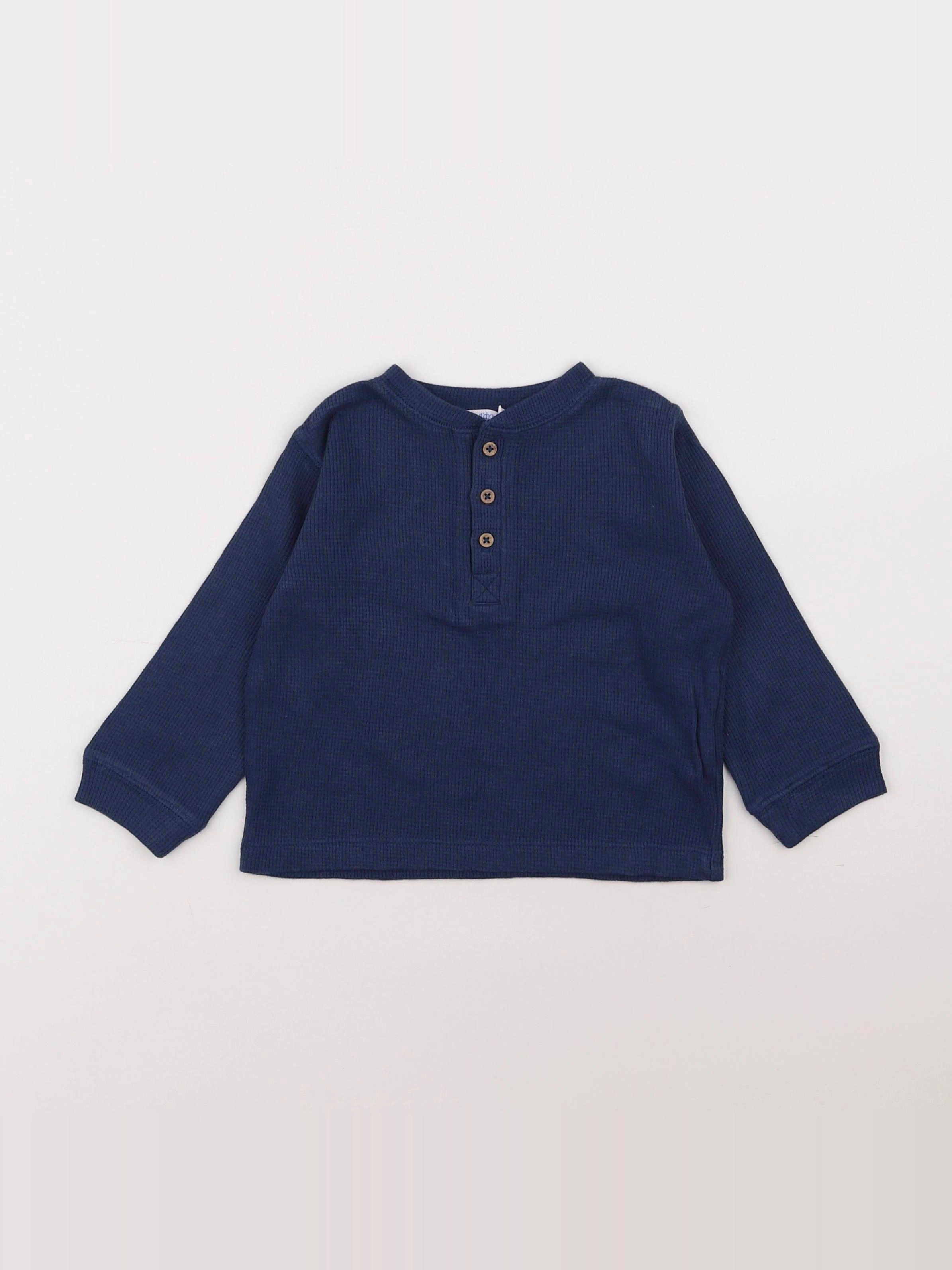 Boutchou - tee-shirt bleu - 9 mois