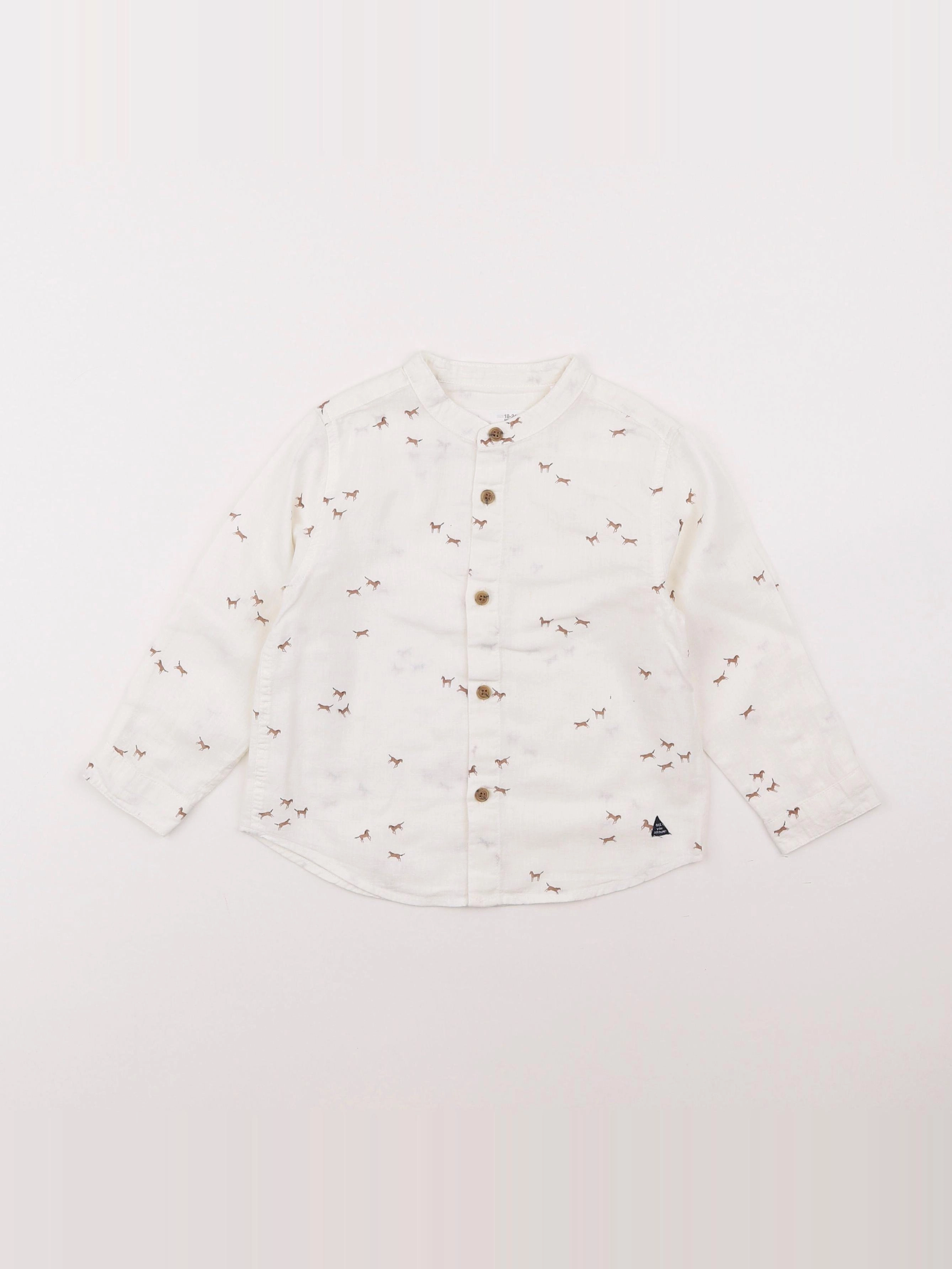 Zara - chemise blanc - 6/9 mois