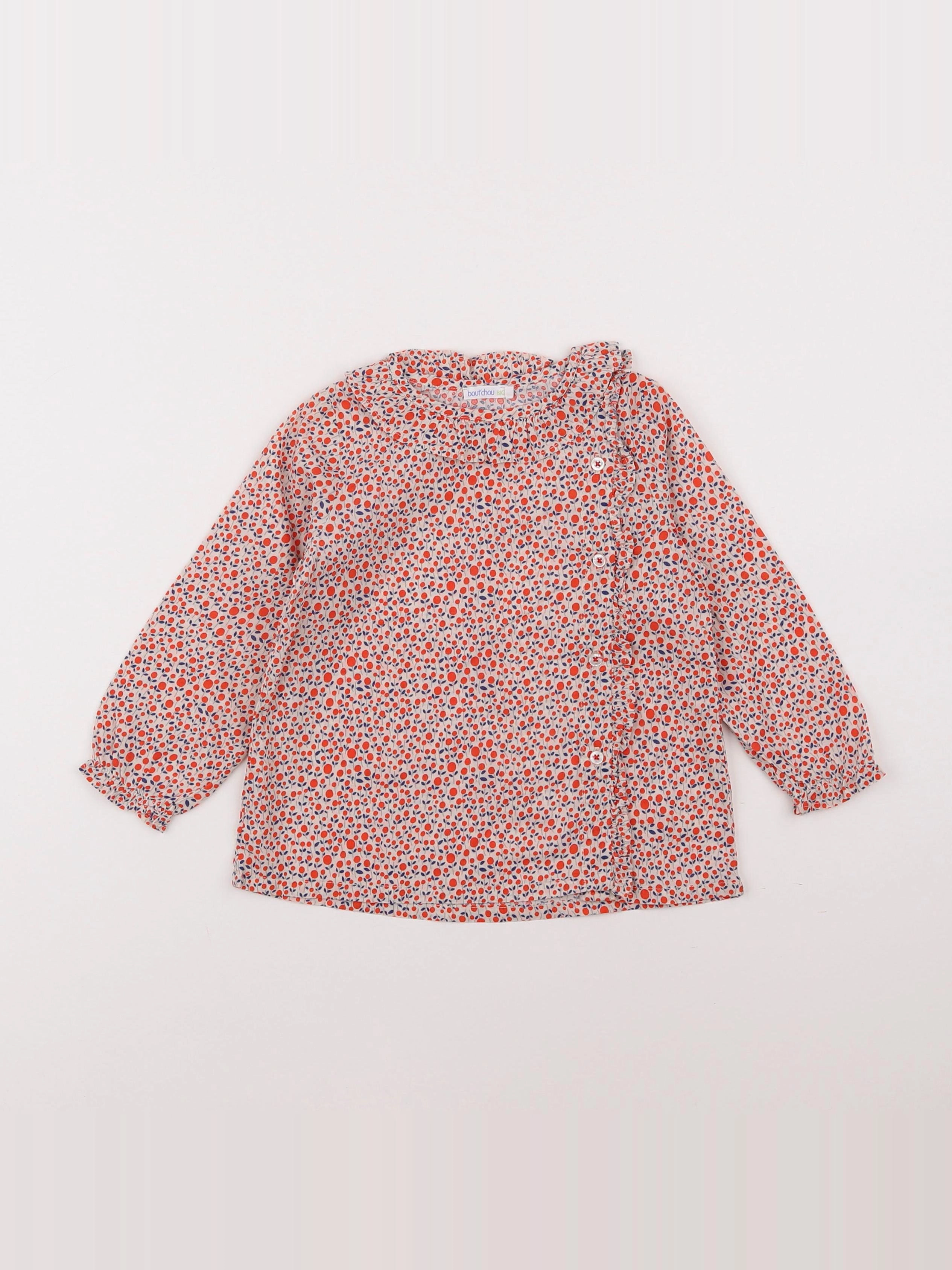 Boutchou - blouse rouge - 2 ans