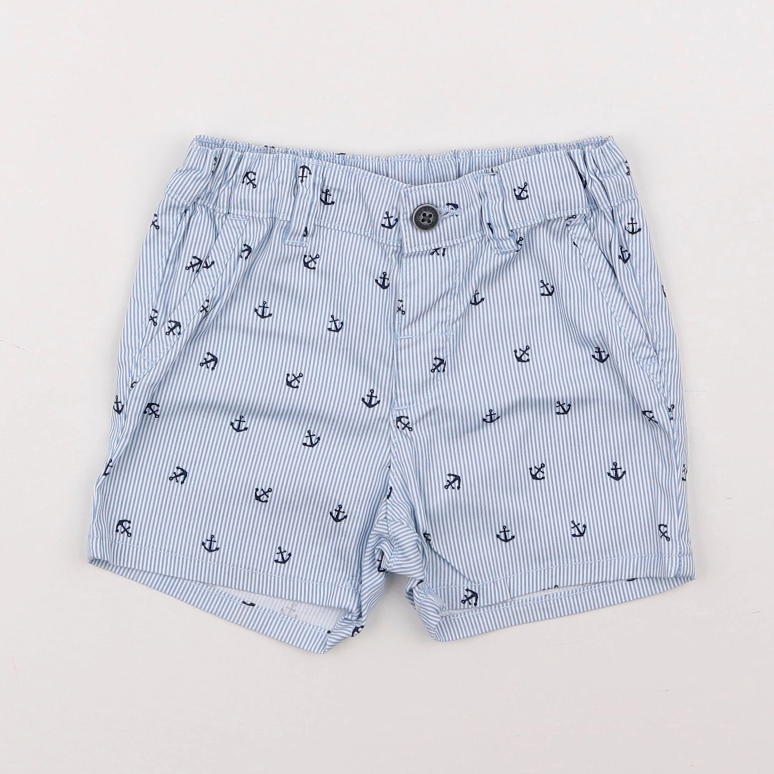 H&M - short bleu - 9/12 mois