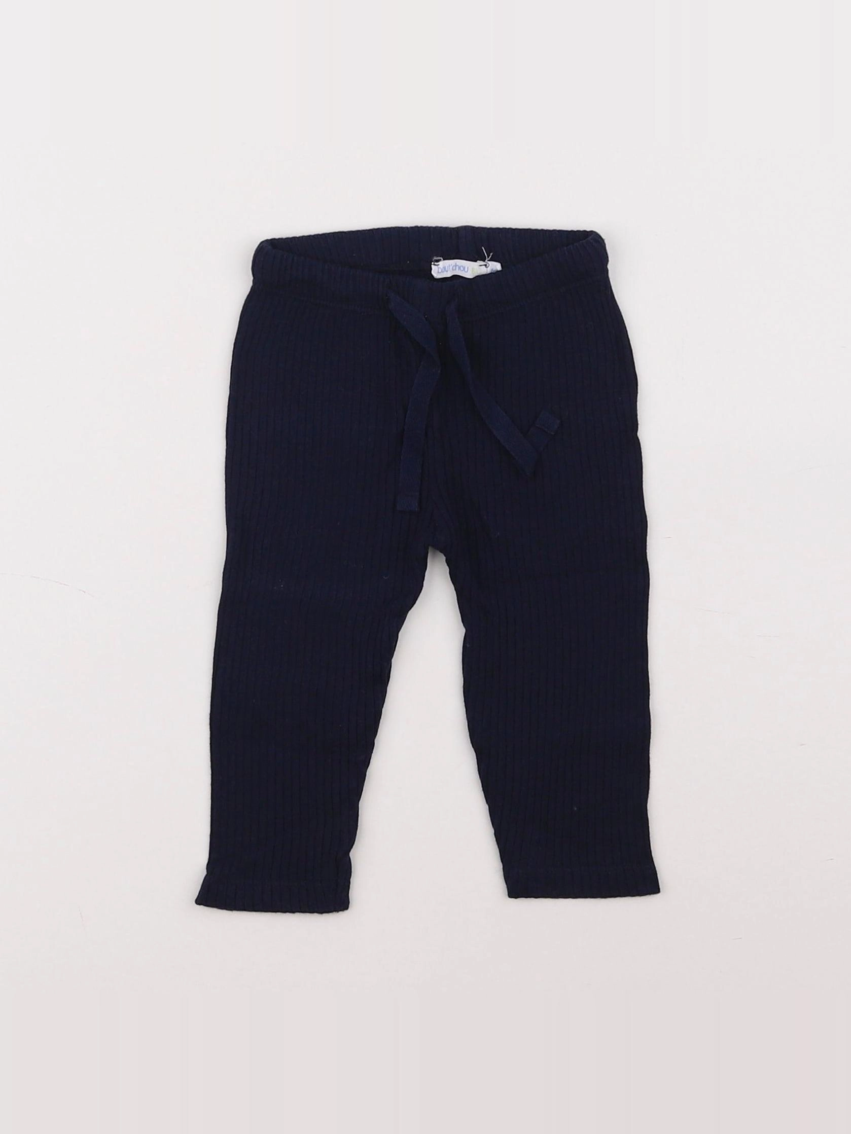 Boutchou - legging coton bleu - 6 mois