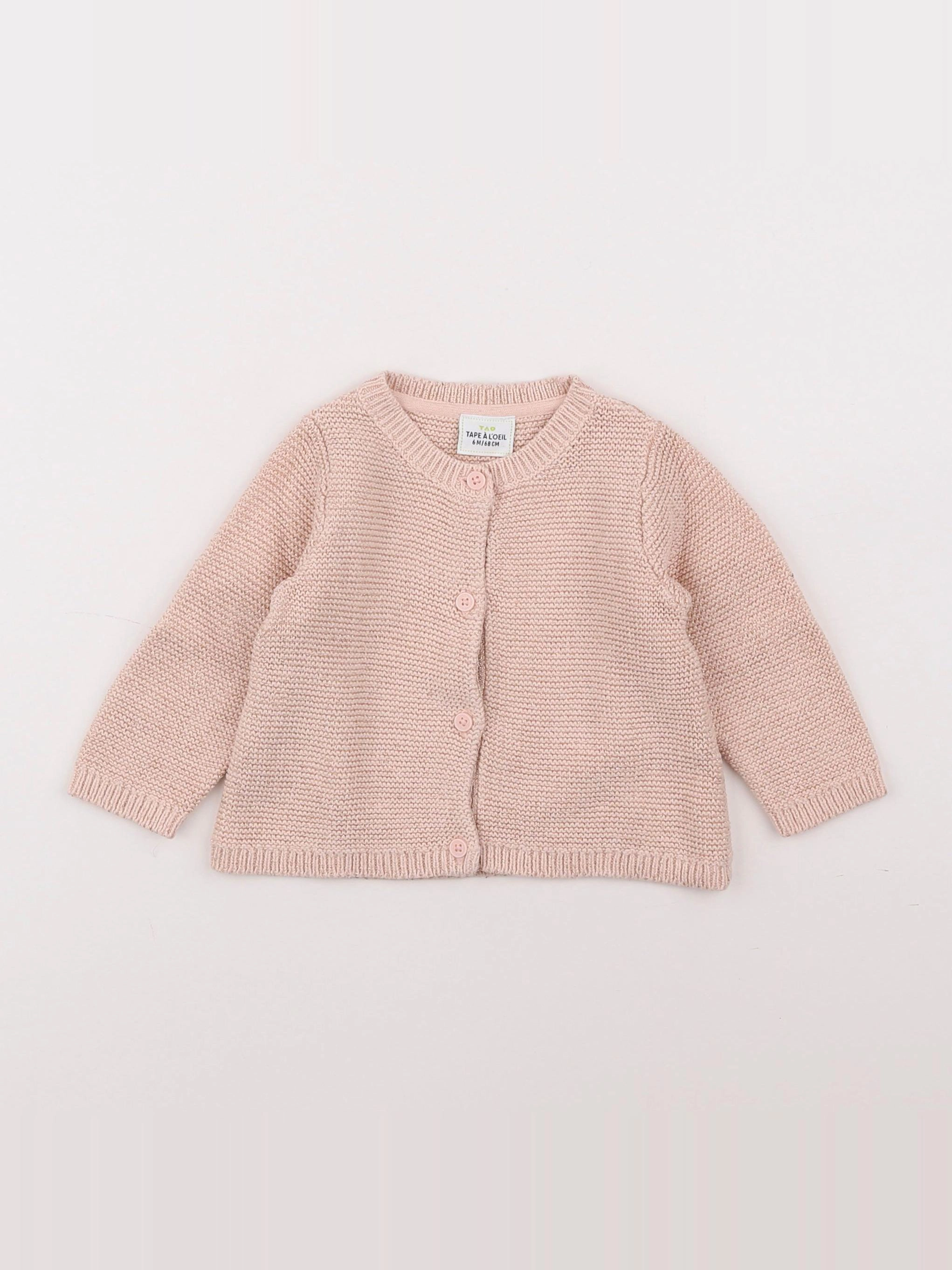 Tape à l'oeil - gilet rose - 6 mois