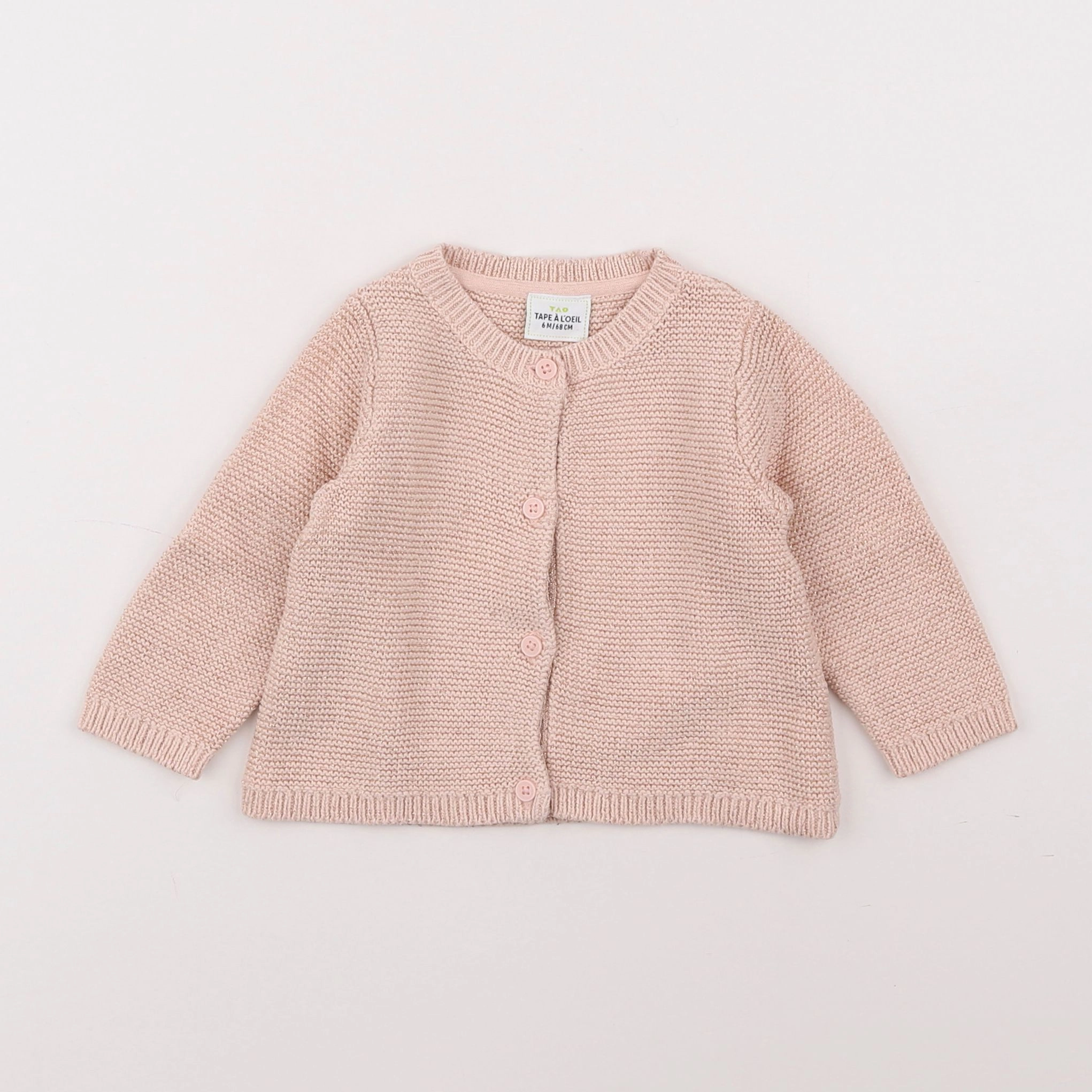 Tape à l'oeil - gilet rose - 6 mois
