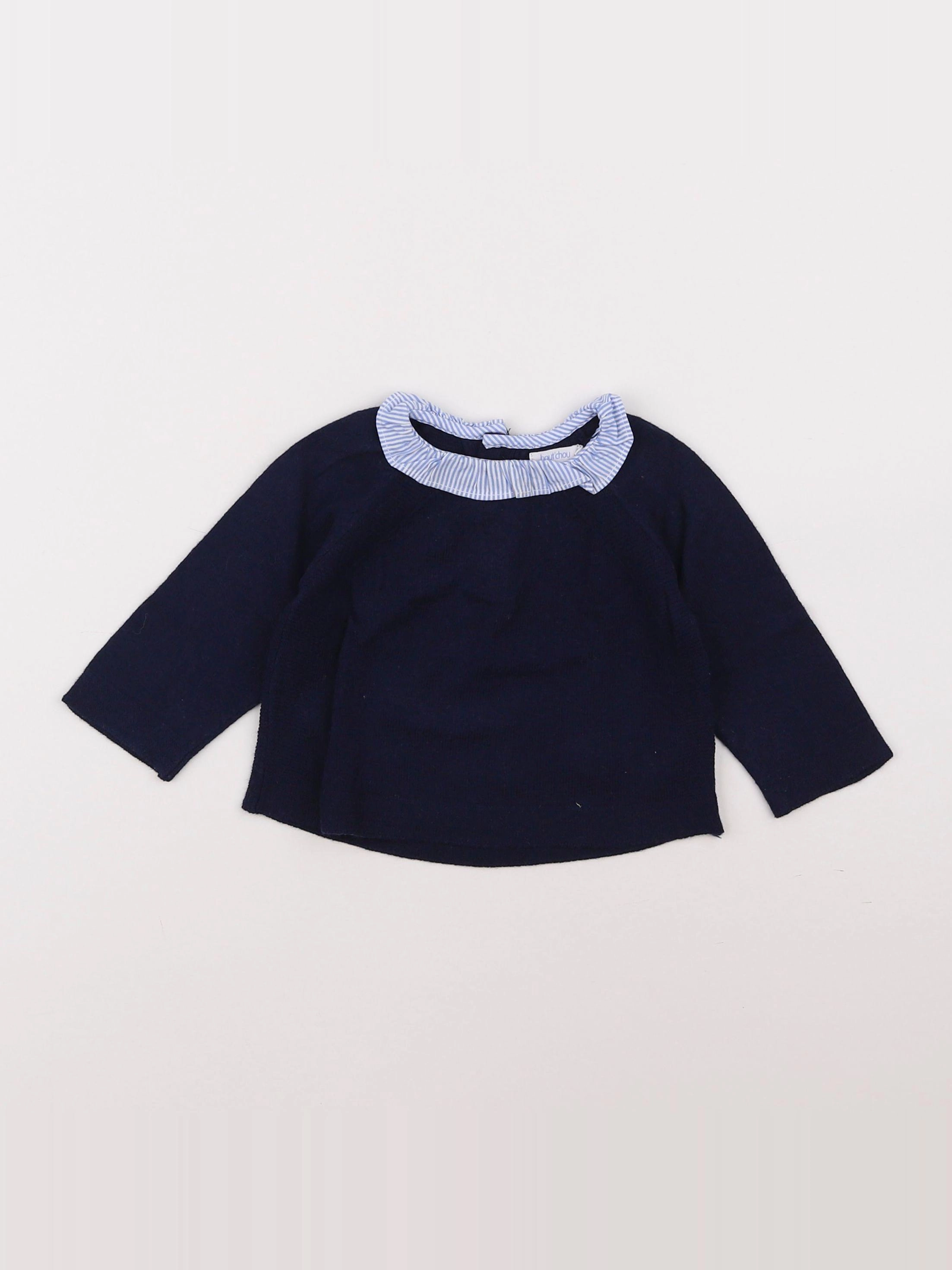 Boutchou - pull bleu - 6 mois