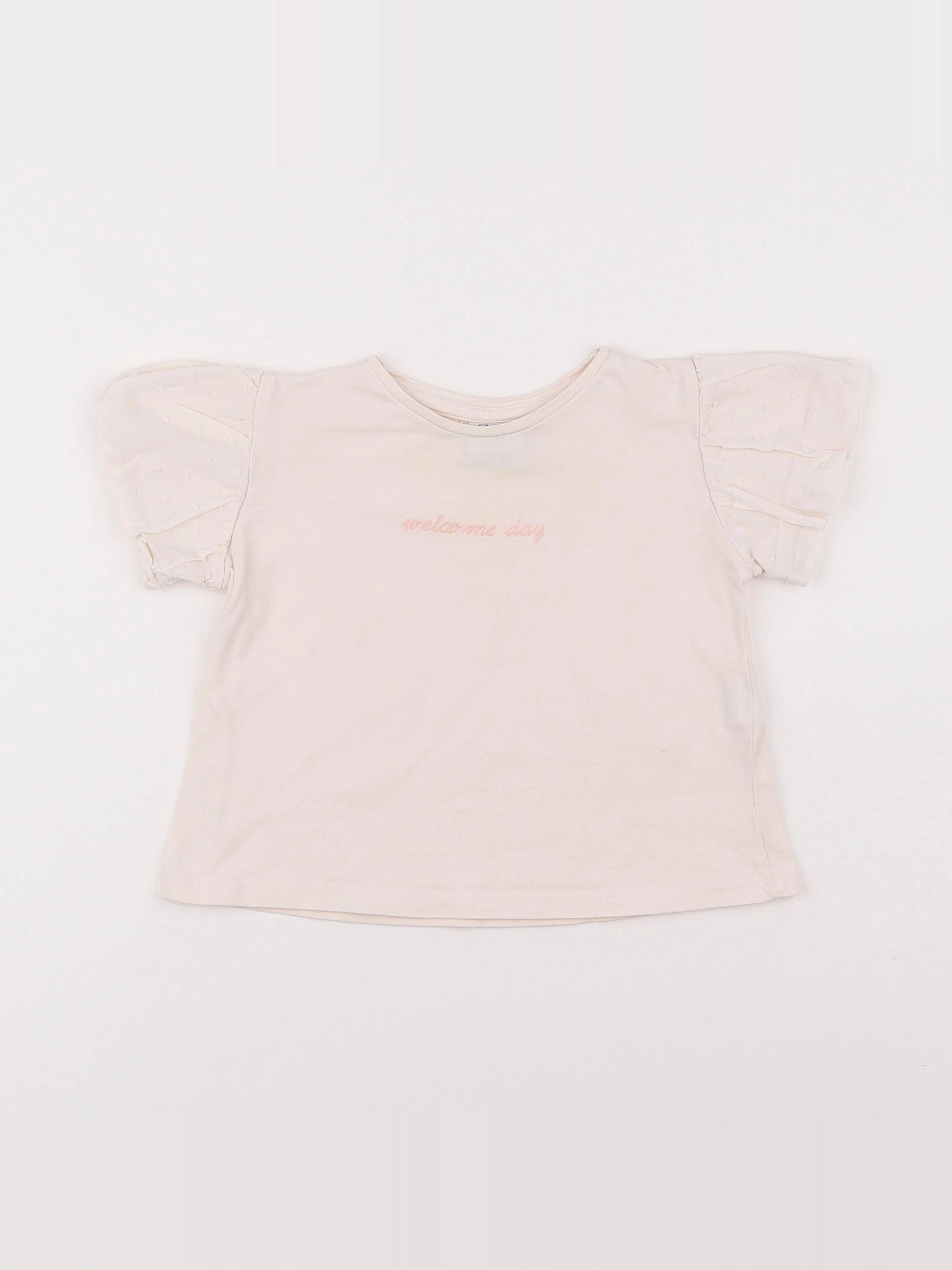 Zara - tee-shirt rose - 9/12 mois