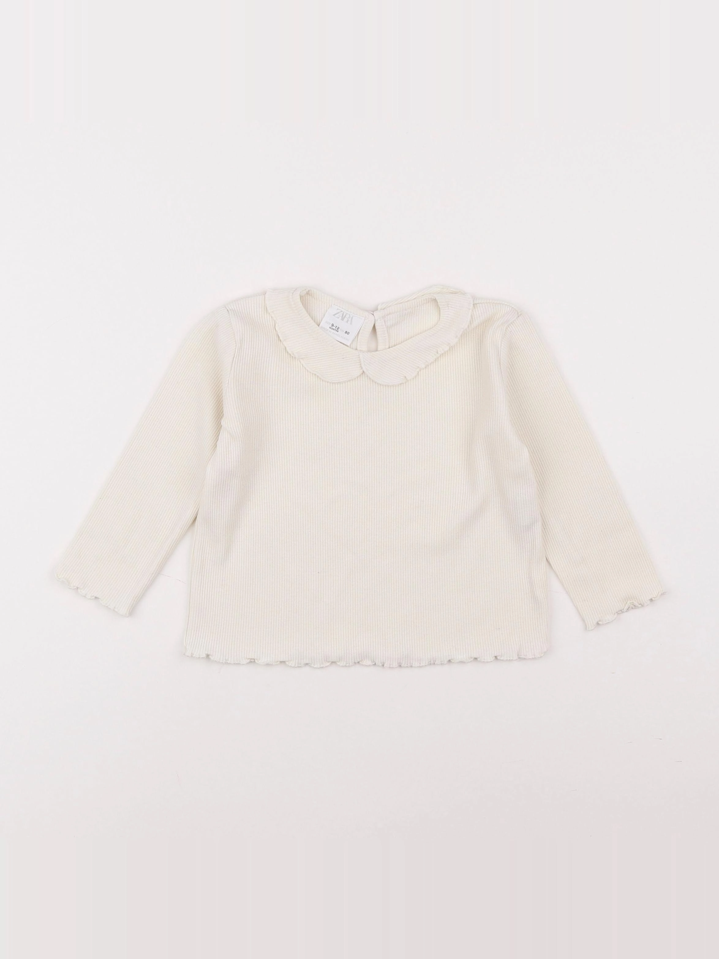 Zara - tee-shirt beige - 9/12 mois