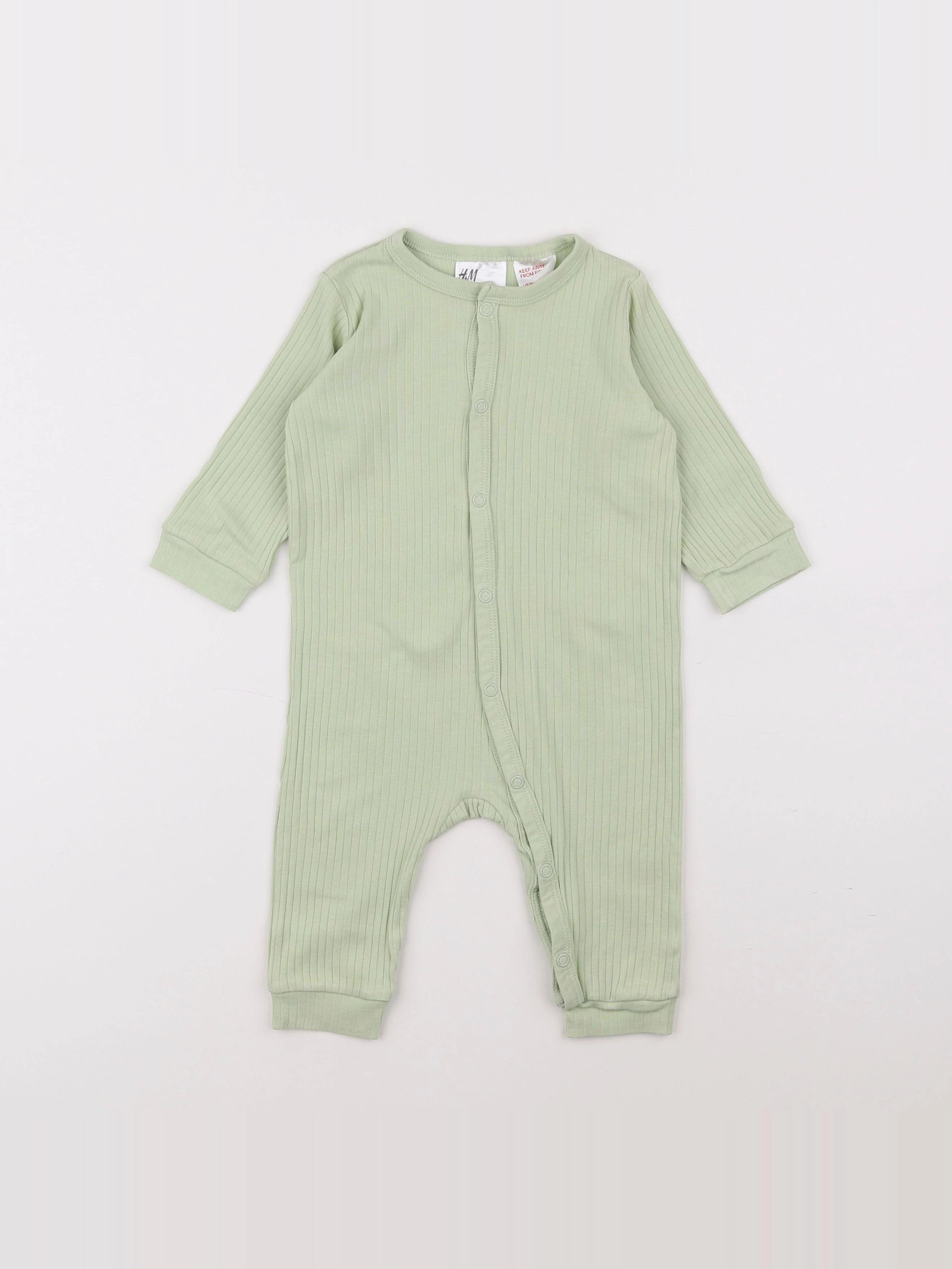 H&M - combinaison vert - 6 mois