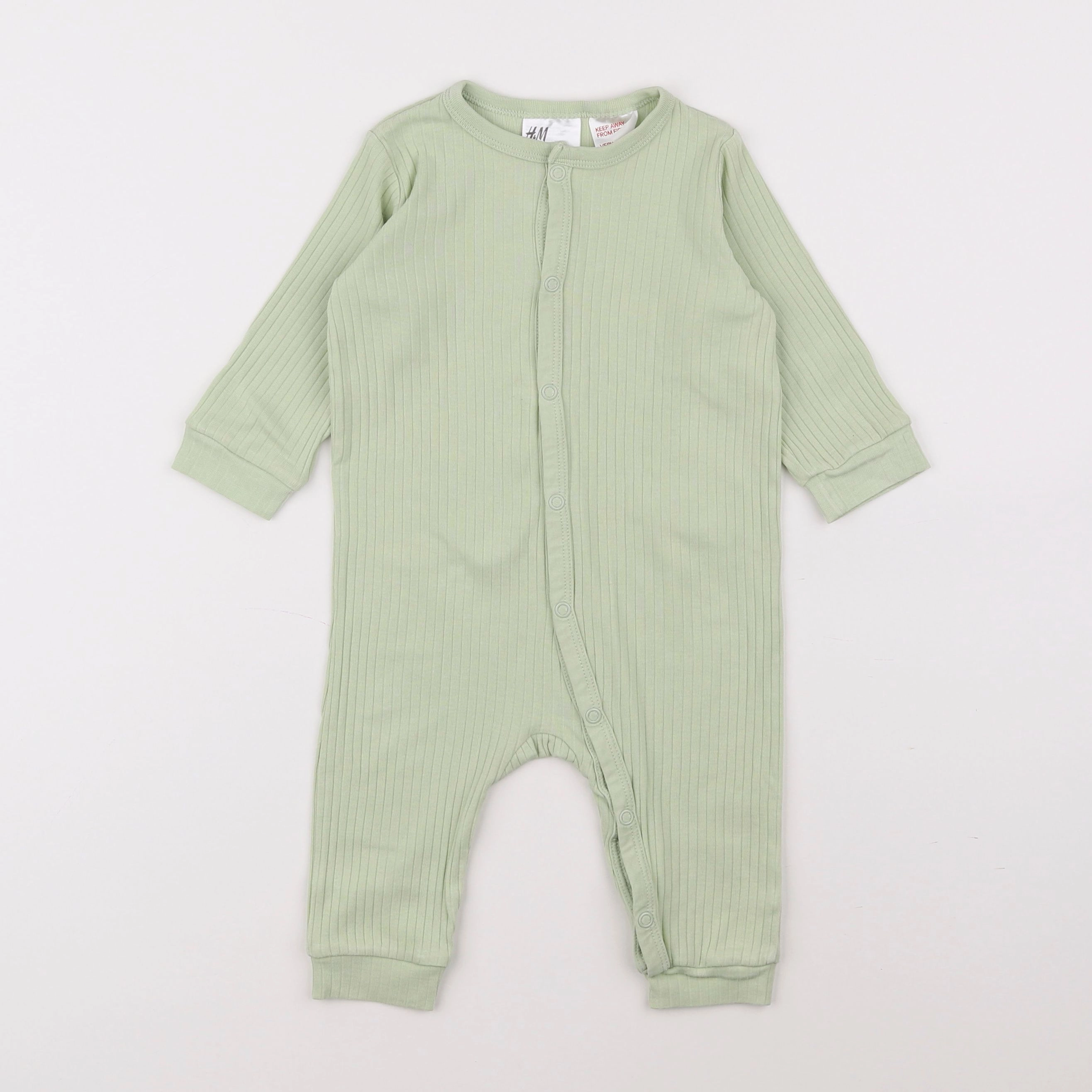 H&M - combinaison vert - 6 mois