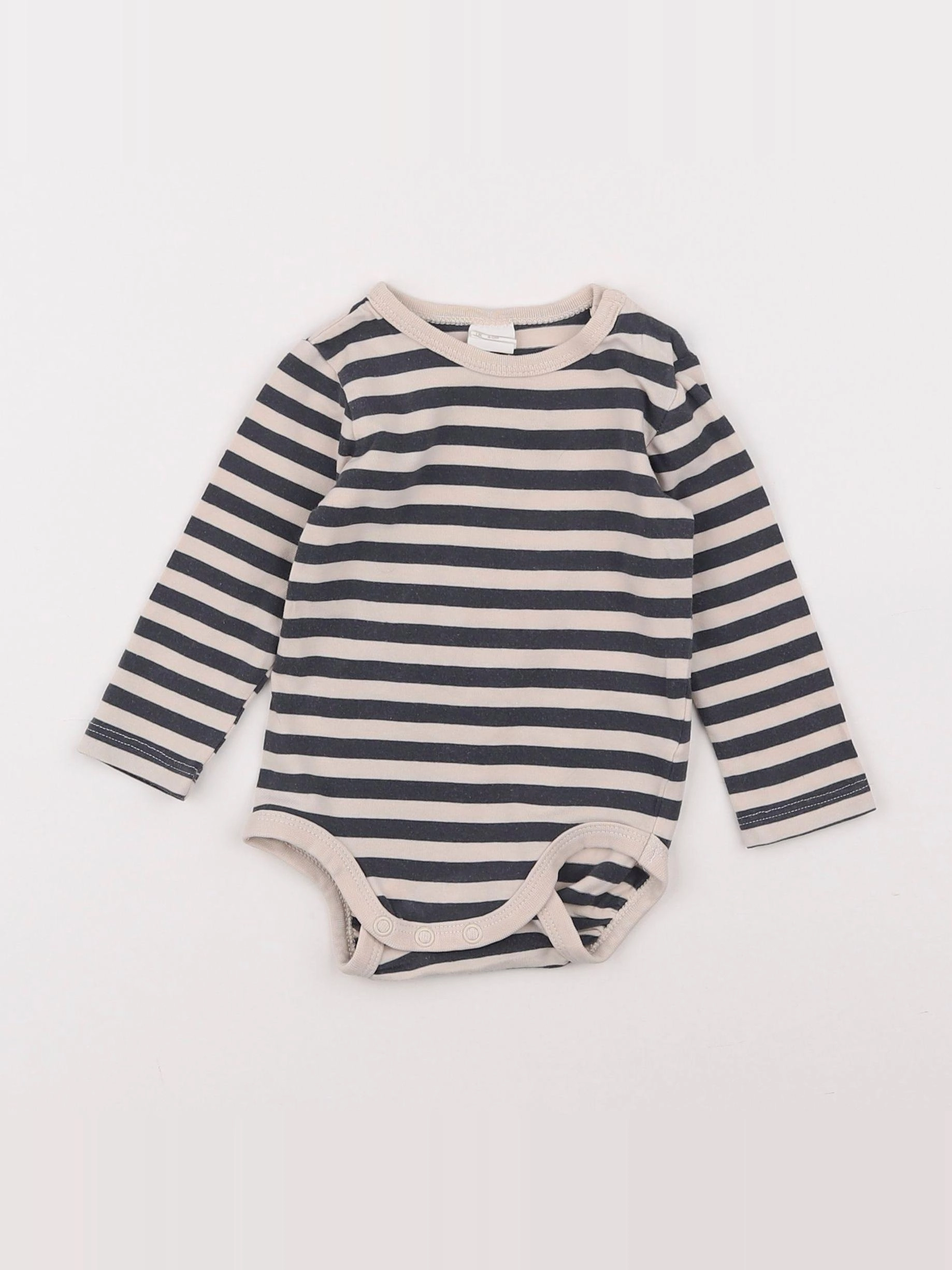 H&M - body gris - 6 mois