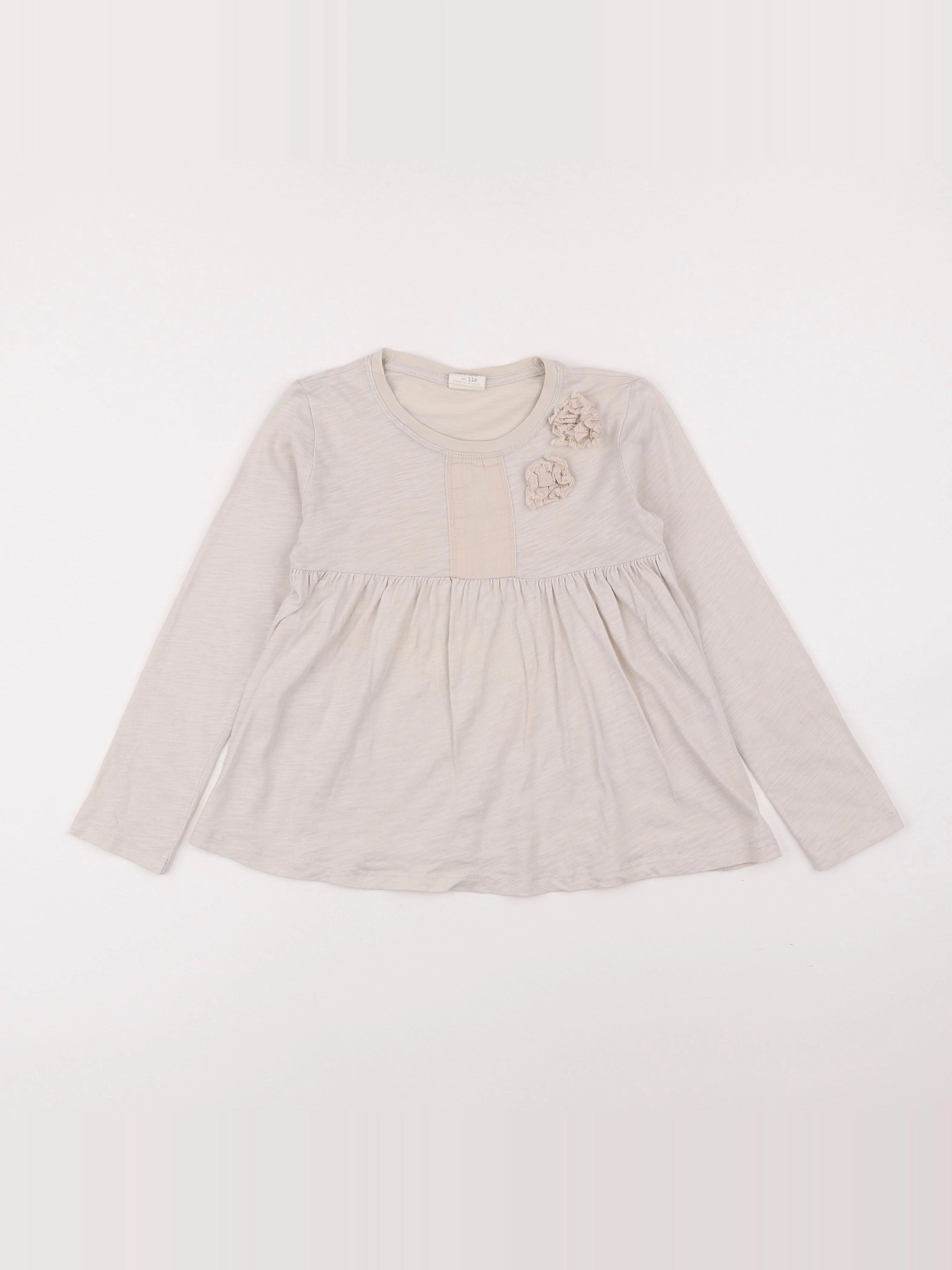 Zara - tee-shirt beige - 5/6 ans