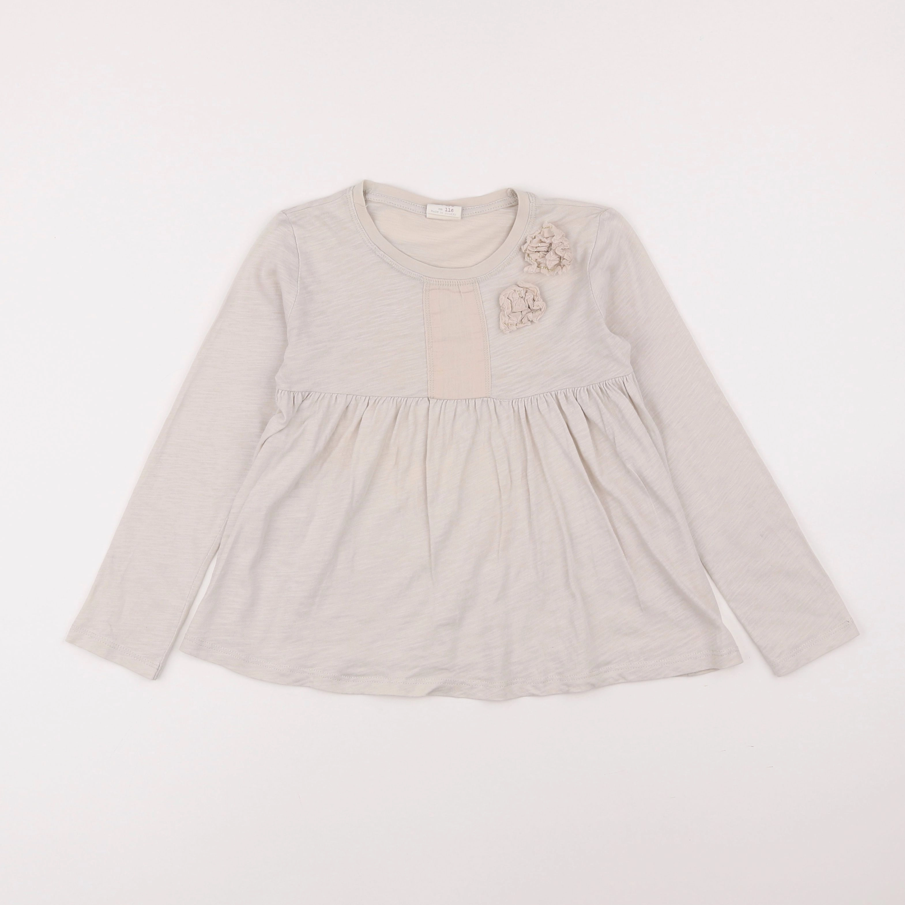 Zara - tee-shirt beige - 5/6 ans