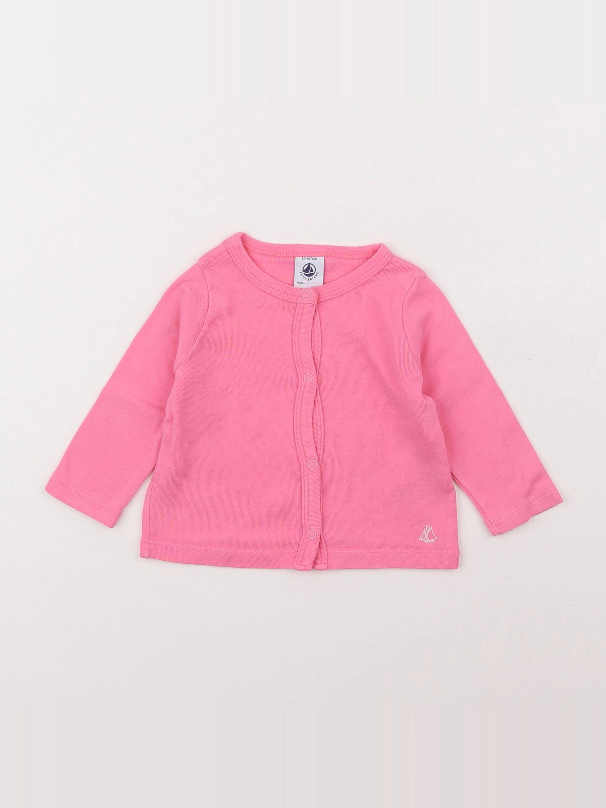 Petit Bateau - tee-shirt rose - 6 mois