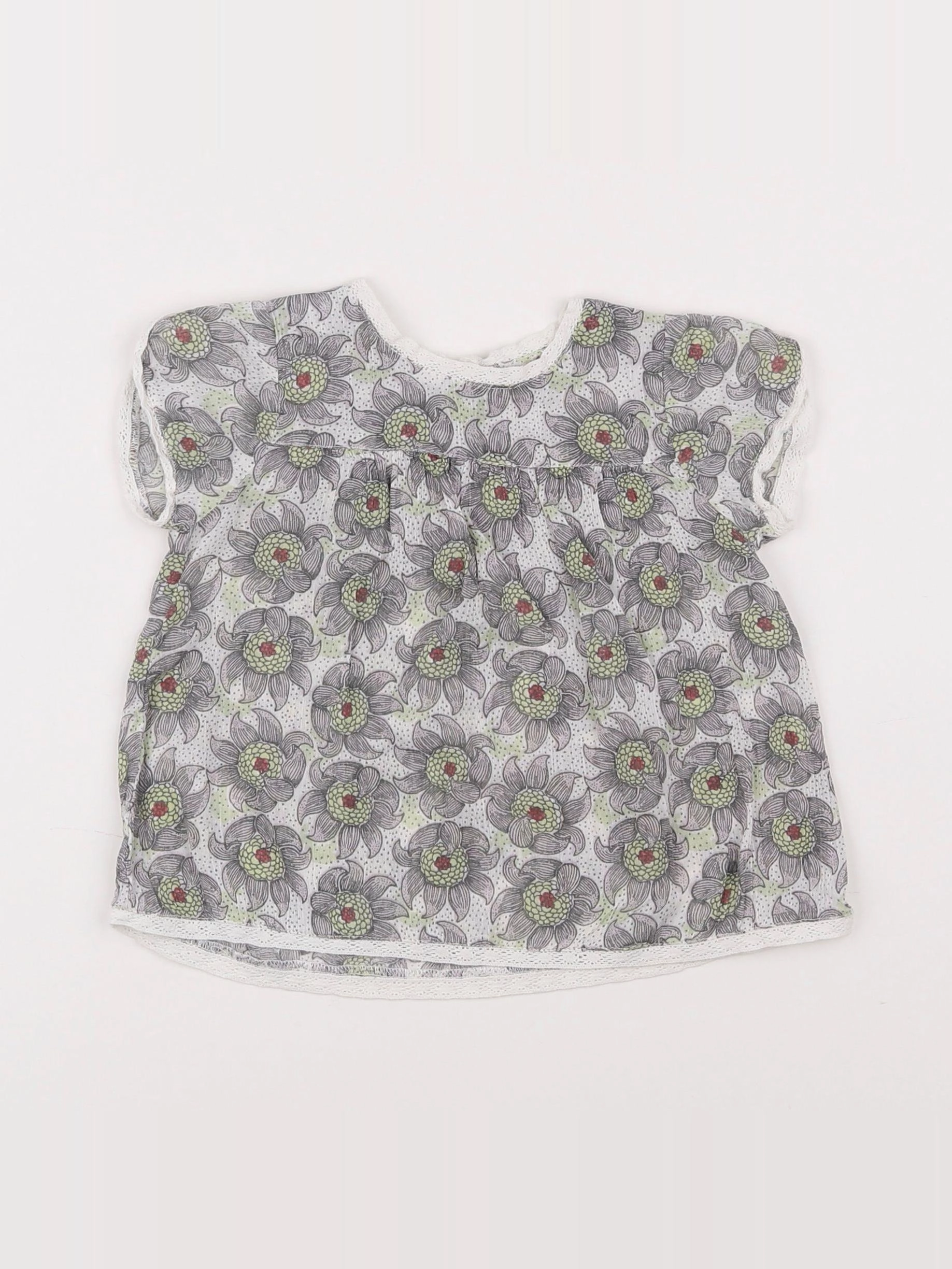 Boutchou - blouse violet - 12 mois