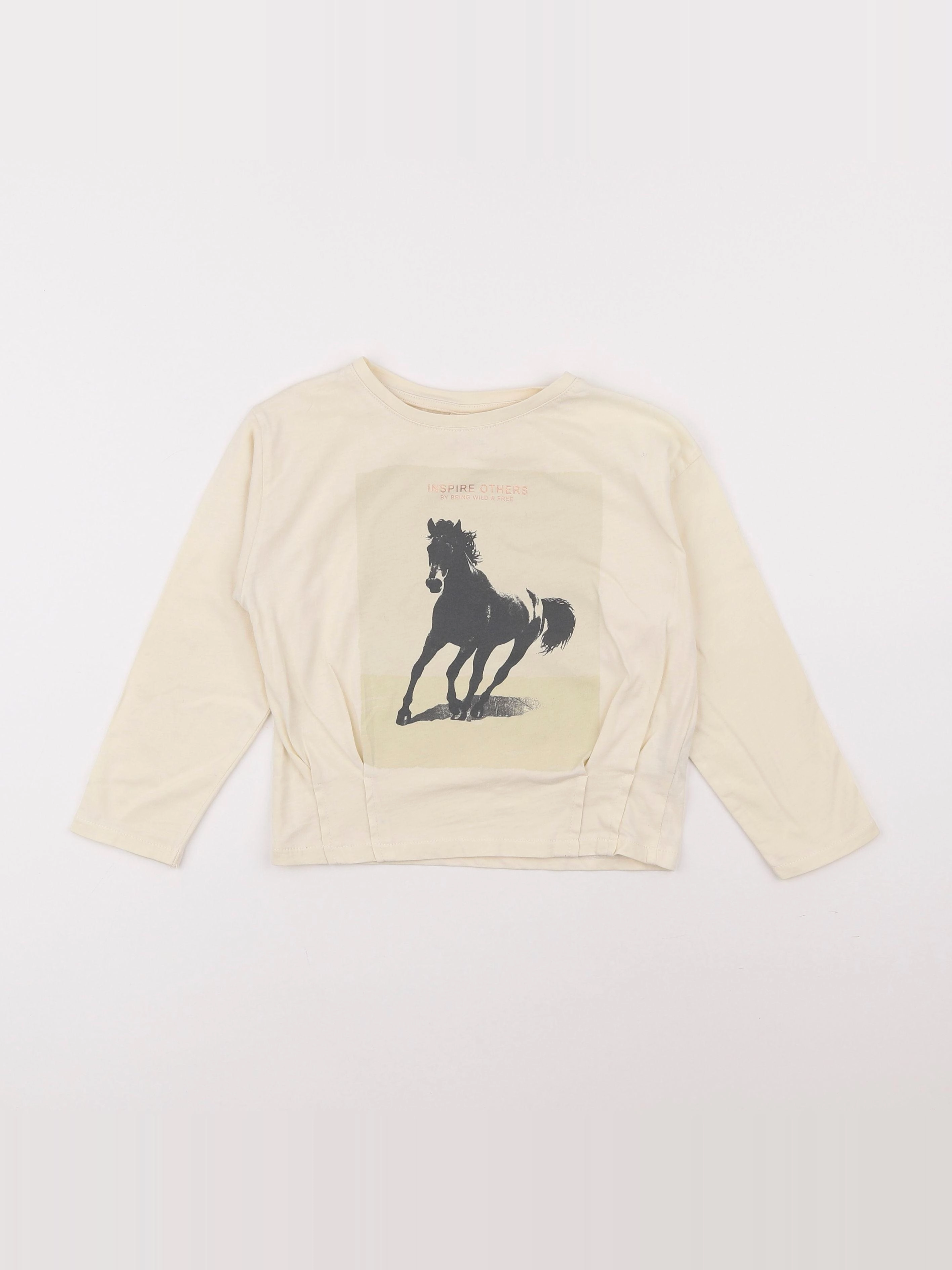 Zara - tee-shirt beige - 6 ans