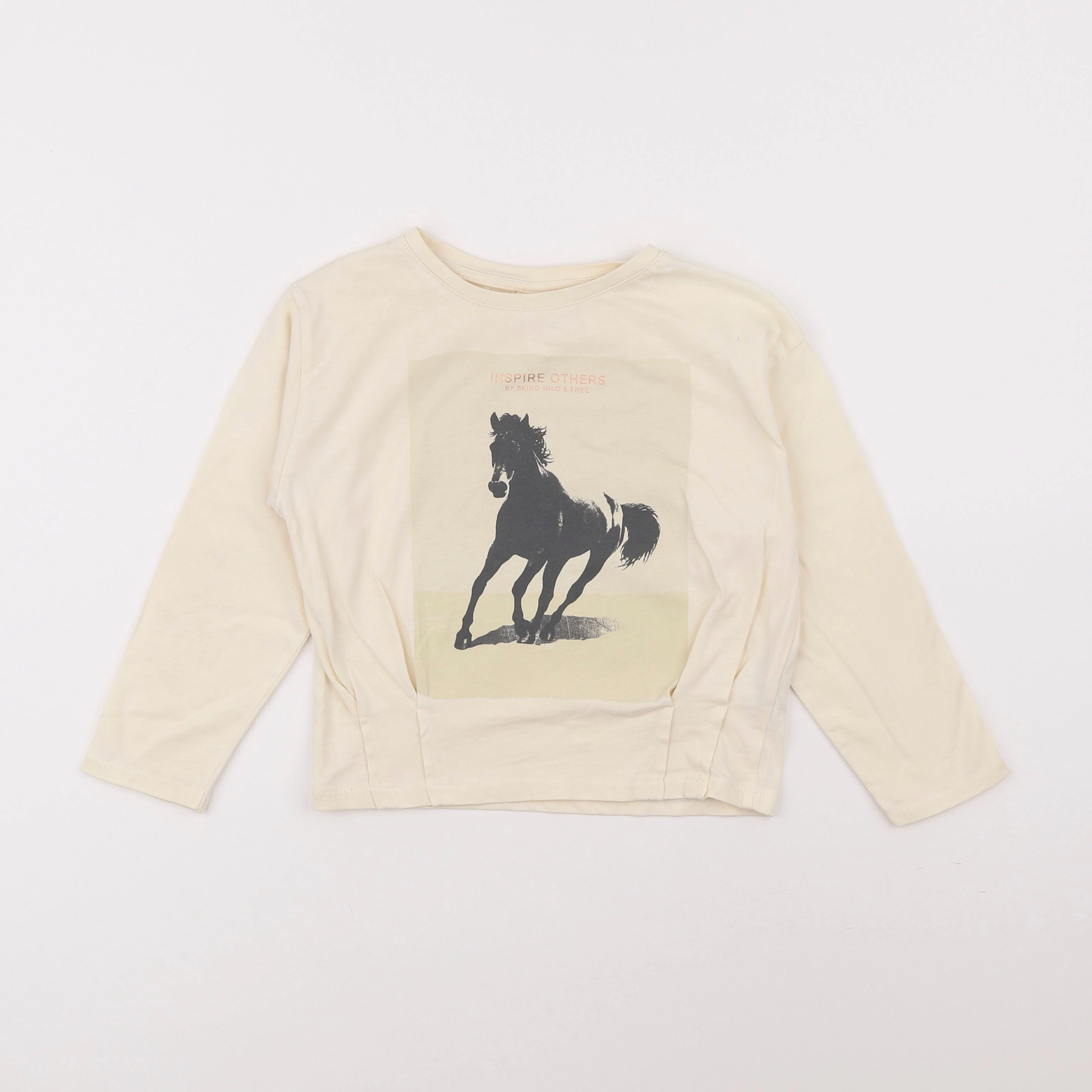 Zara - tee-shirt beige - 6 ans