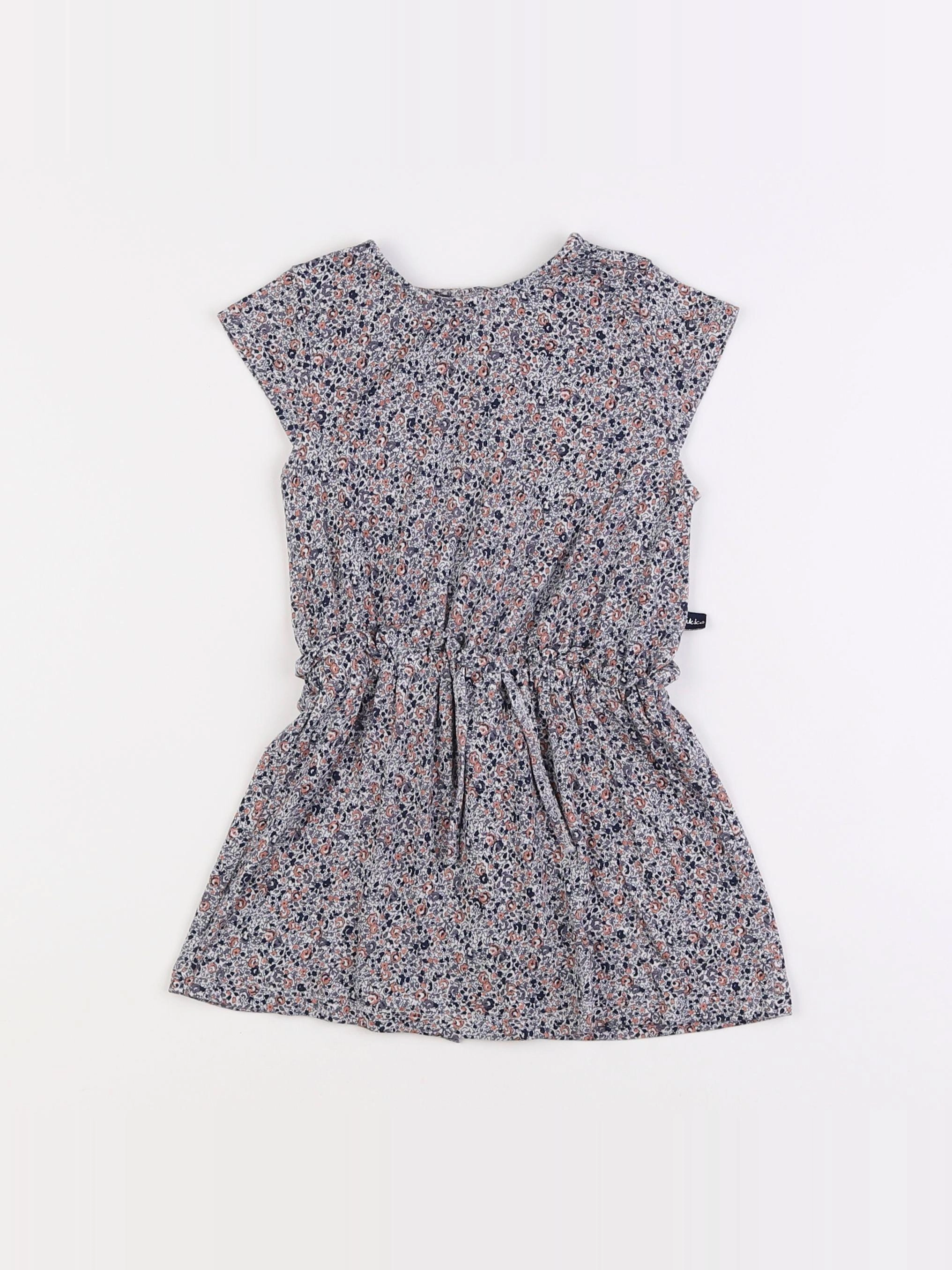 IKKS - robe bleu, rose - 2 ans