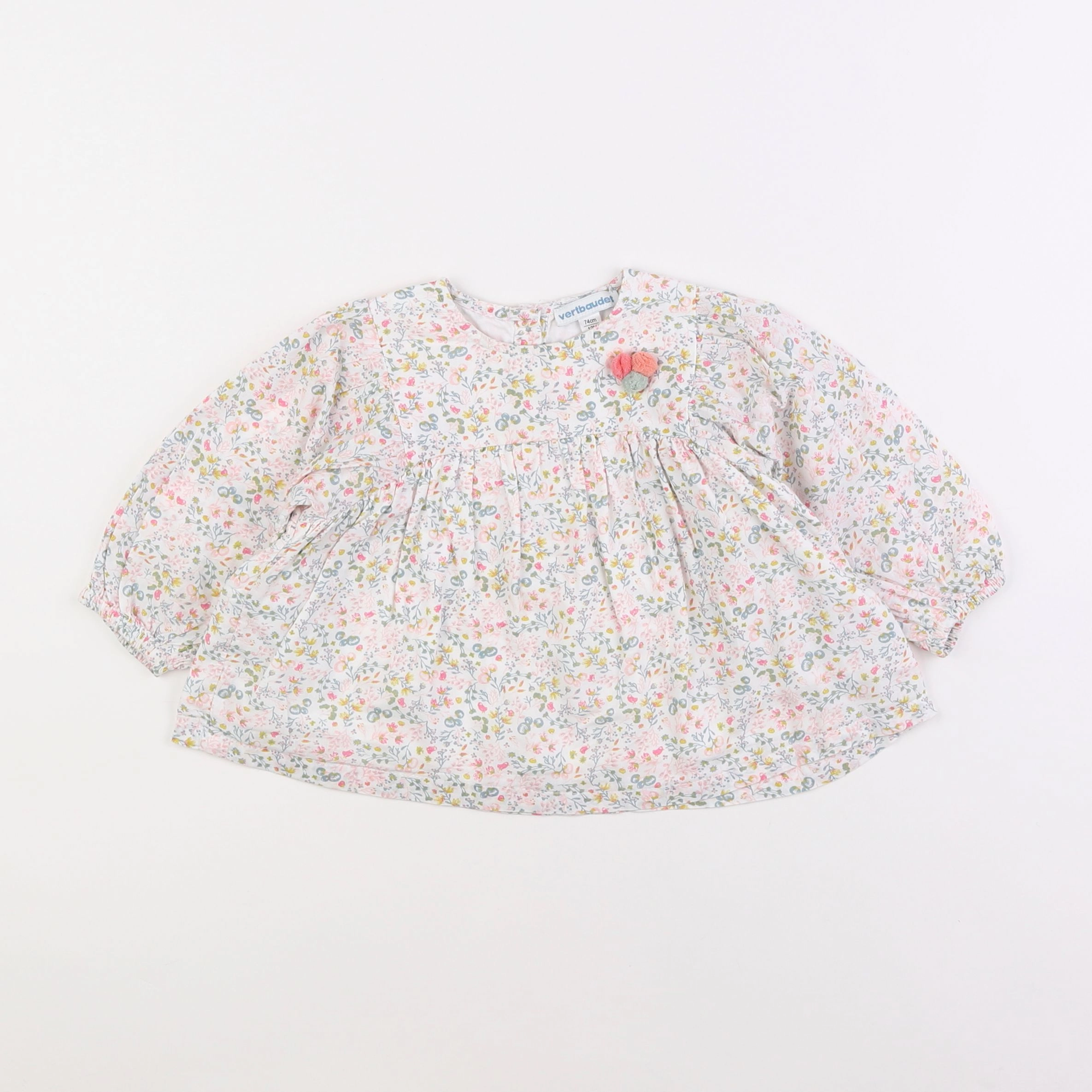 Vertbaudet - blouse multicolore - 12 mois