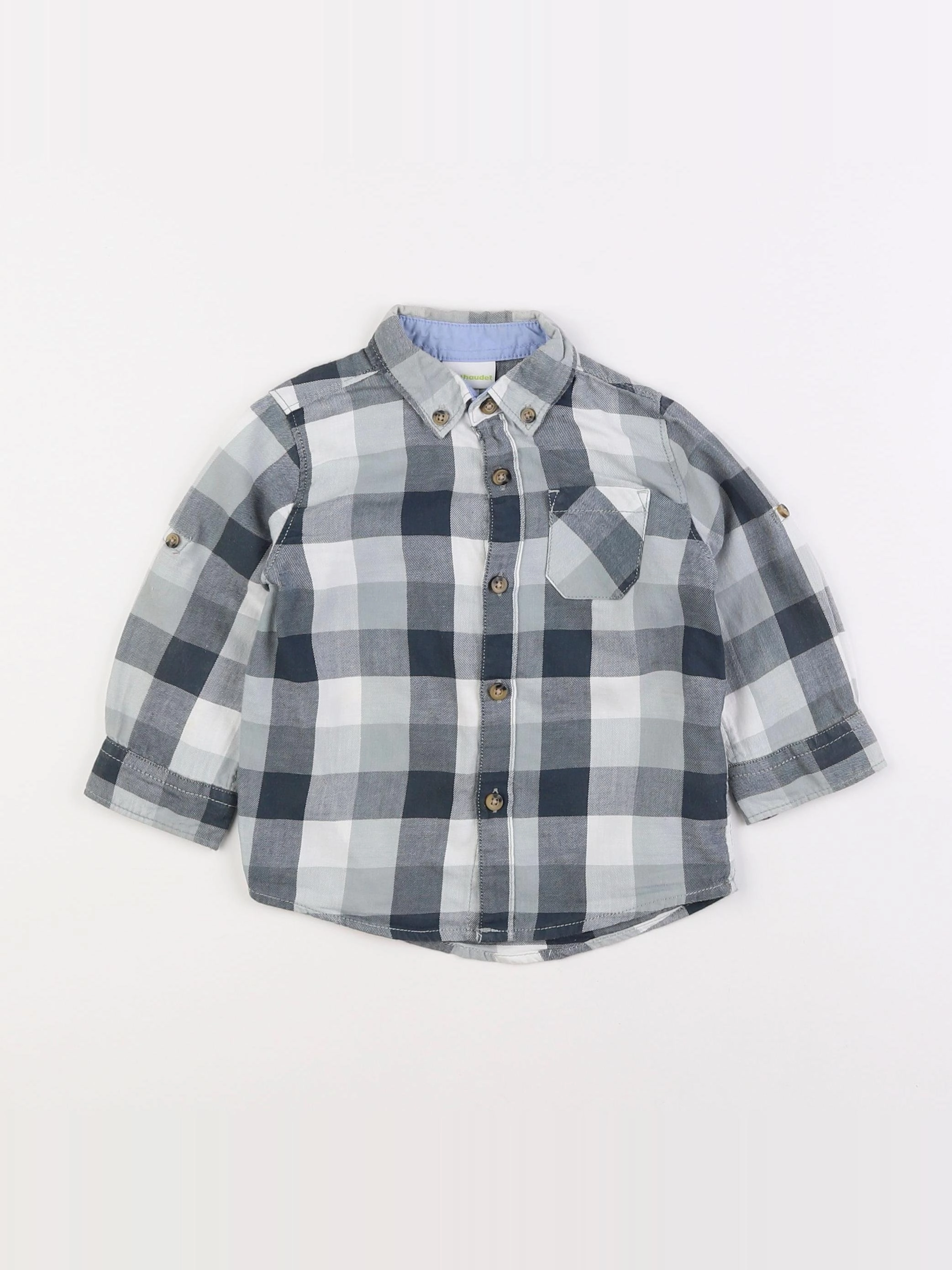 Vertbaudet - chemise gris - 2 ans