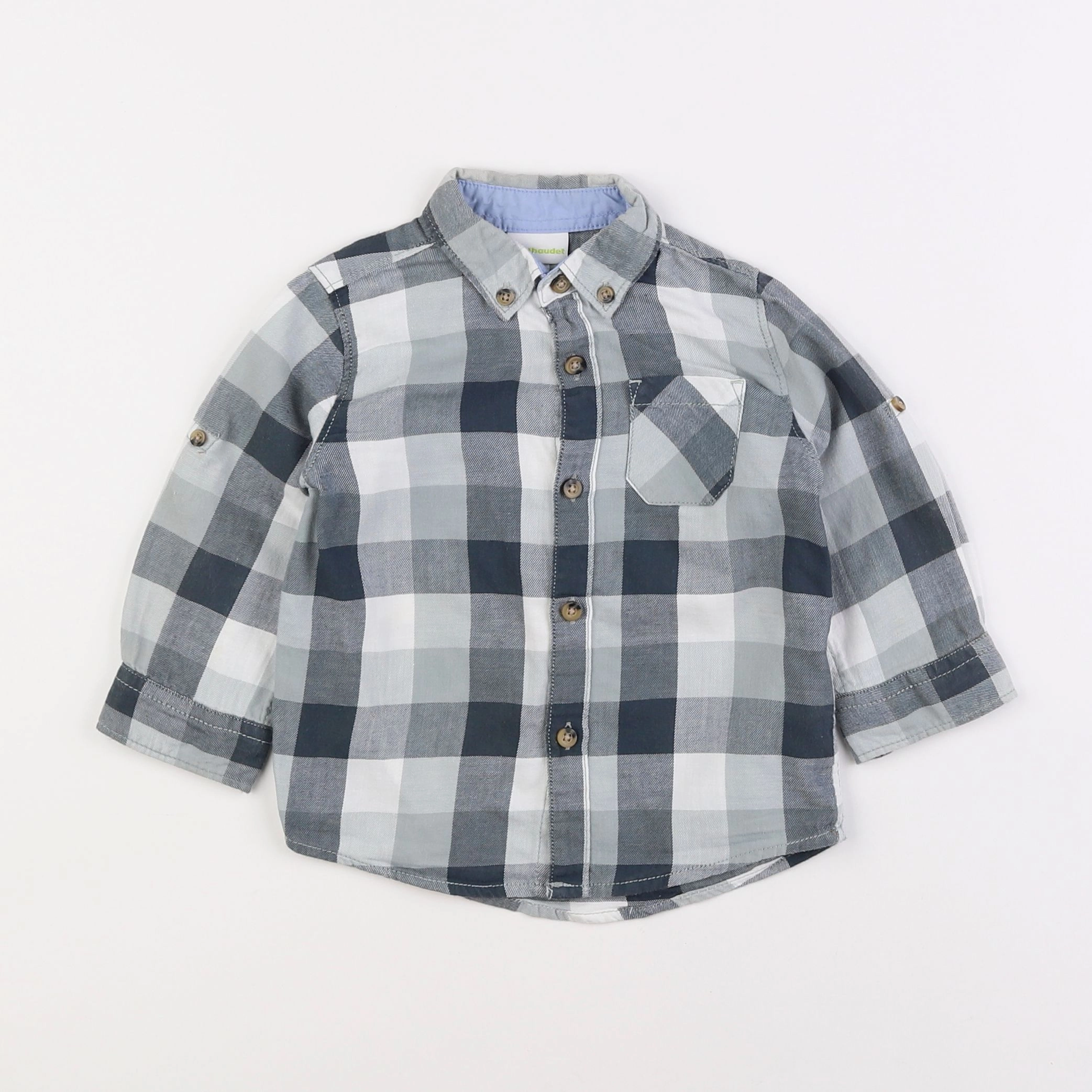 Vertbaudet - chemise gris - 2 ans