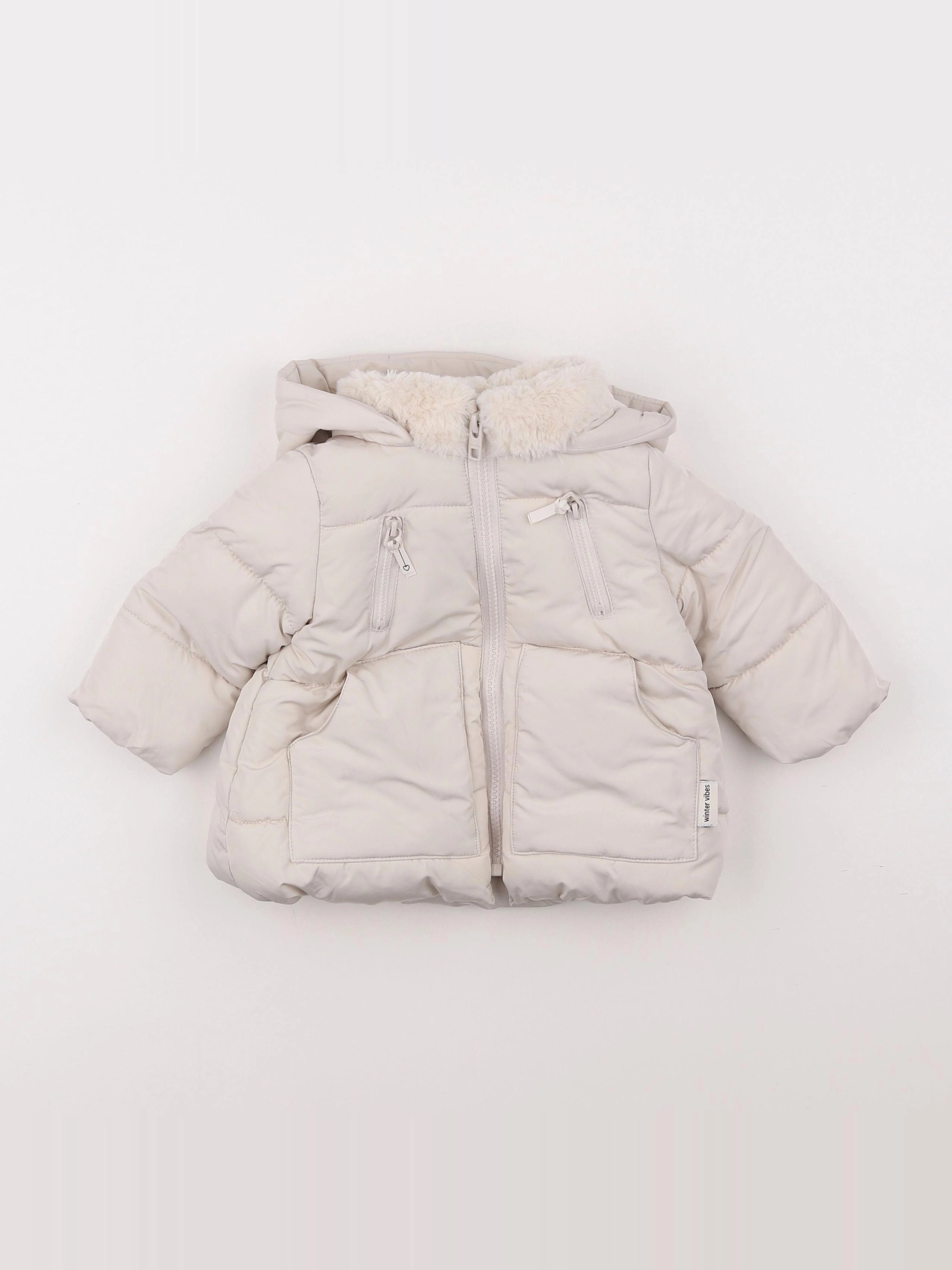 Zara - doudoune beige - 3/6 mois