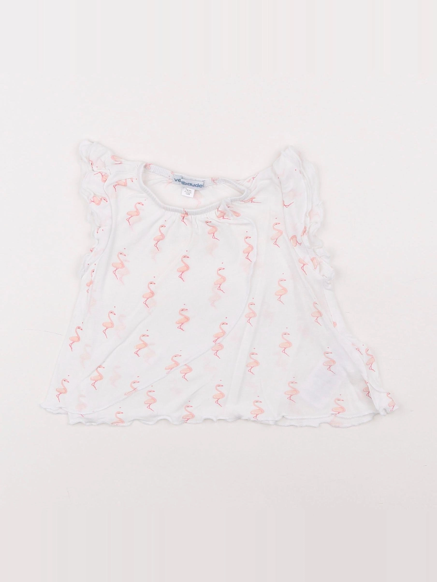 Vertbaudet - tee-shirt rose - 12 mois