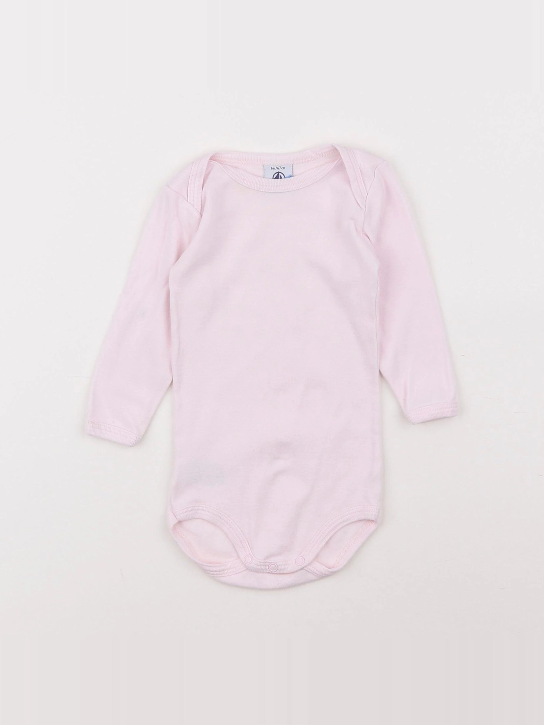 Petit Bateau - body rose - 6 mois