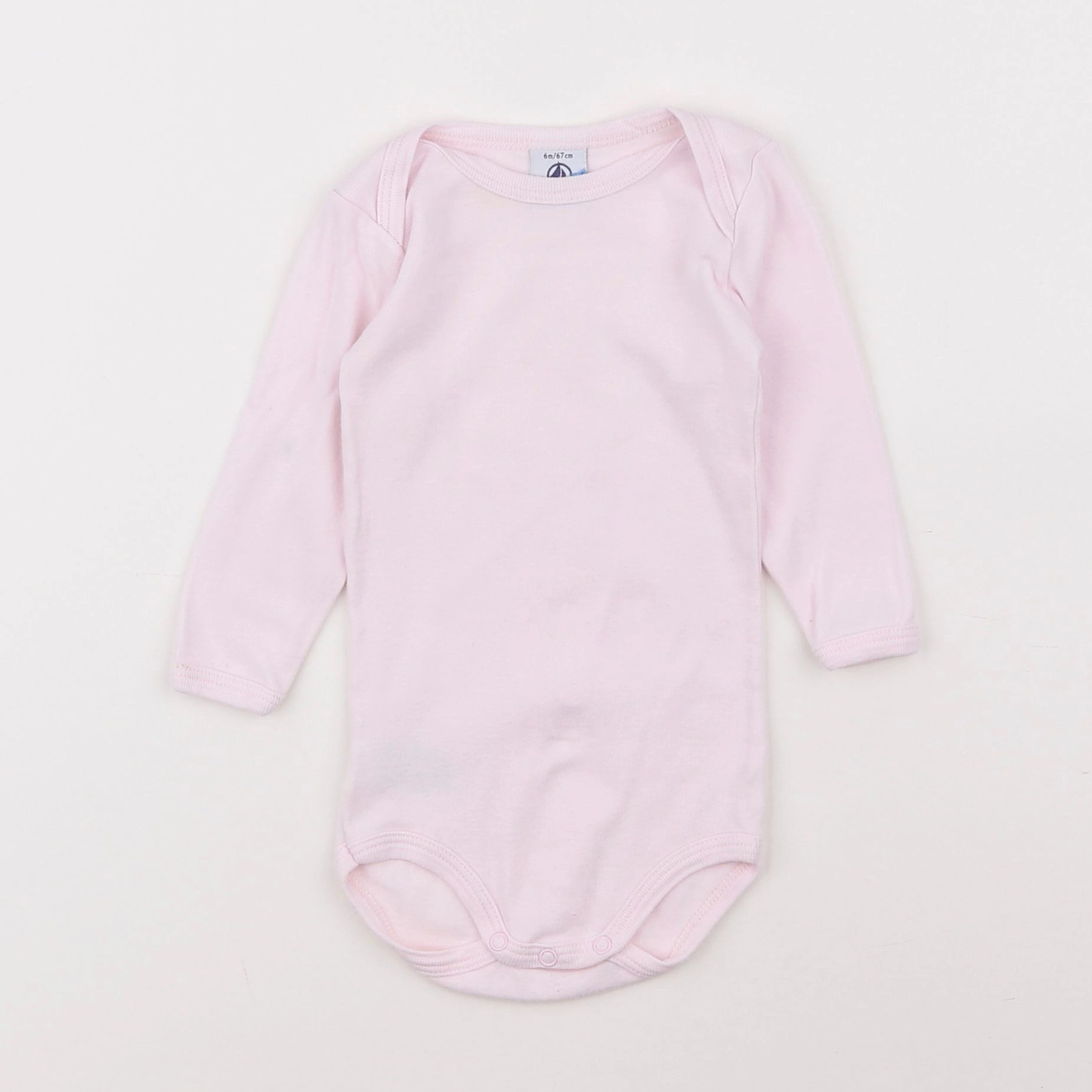 Petit Bateau - body rose - 6 mois
