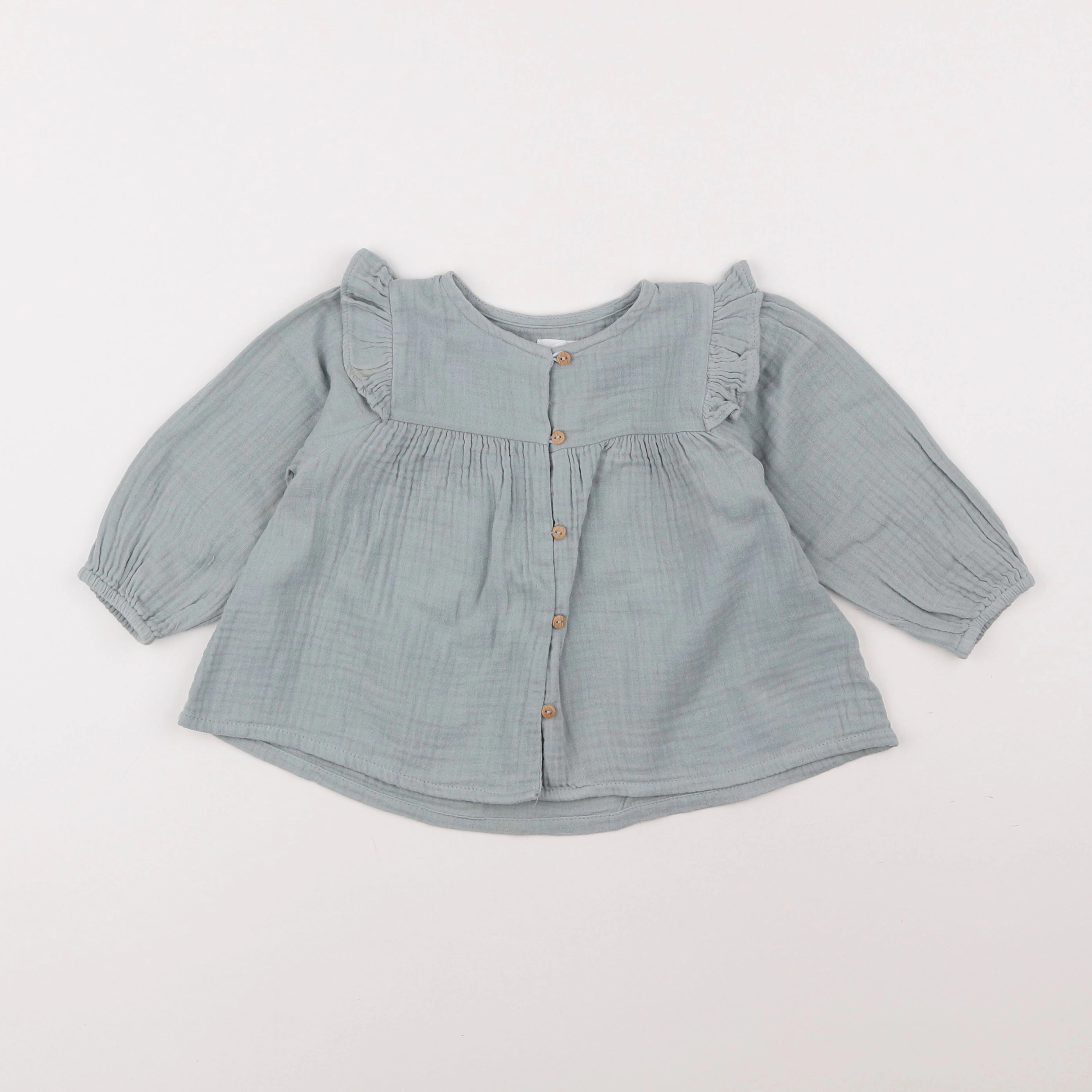 Vertbaudet - blouse vert - 18 mois