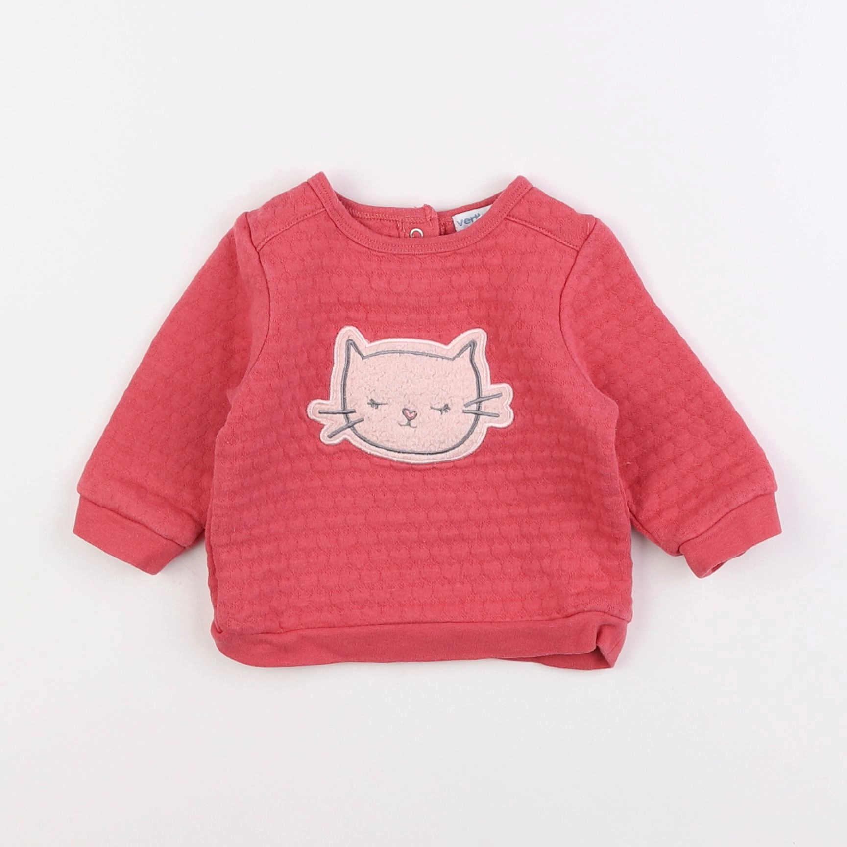 Vertbaudet - sweat rose - 3 mois