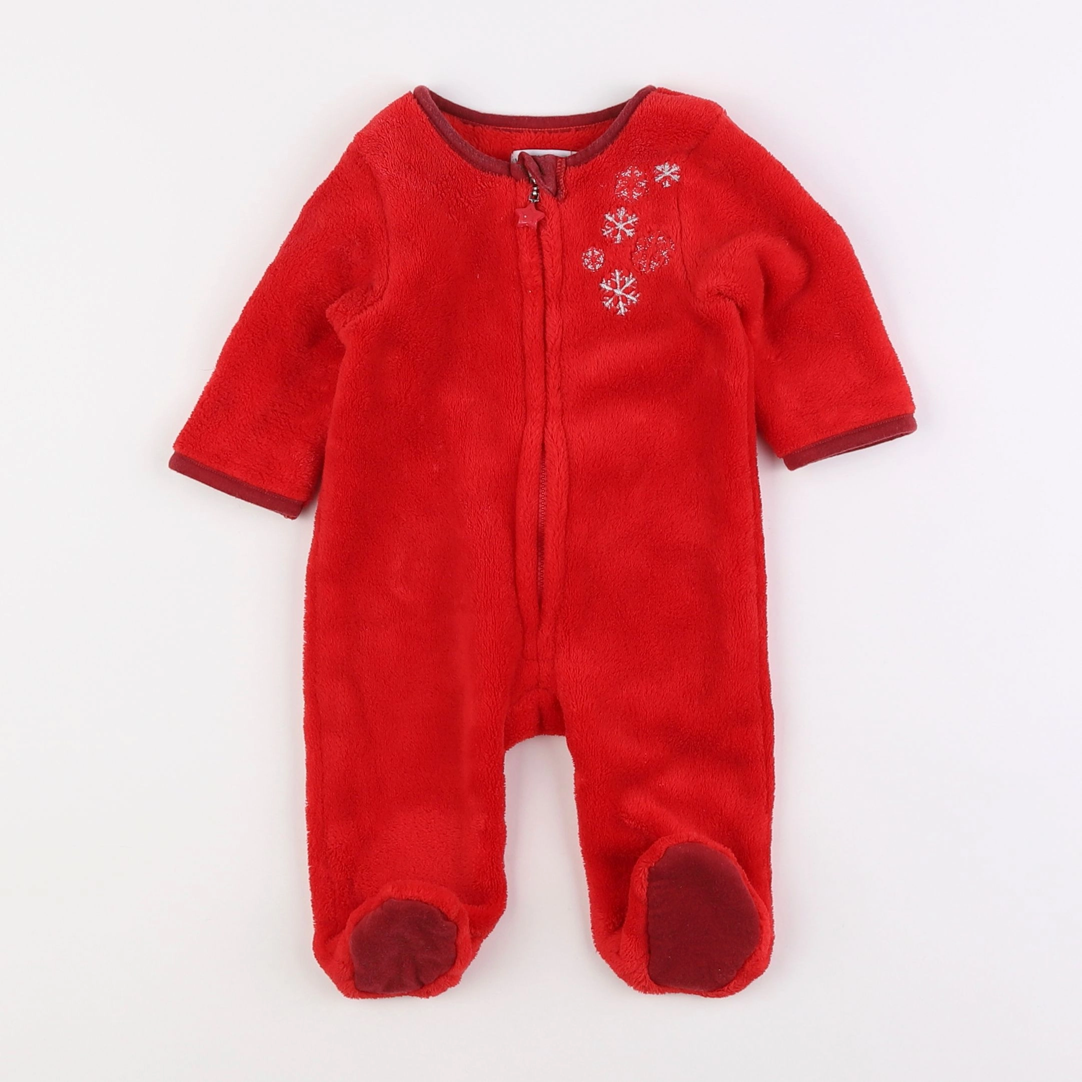 Vertbaudet - sur-pyjama rouge - 3 mois