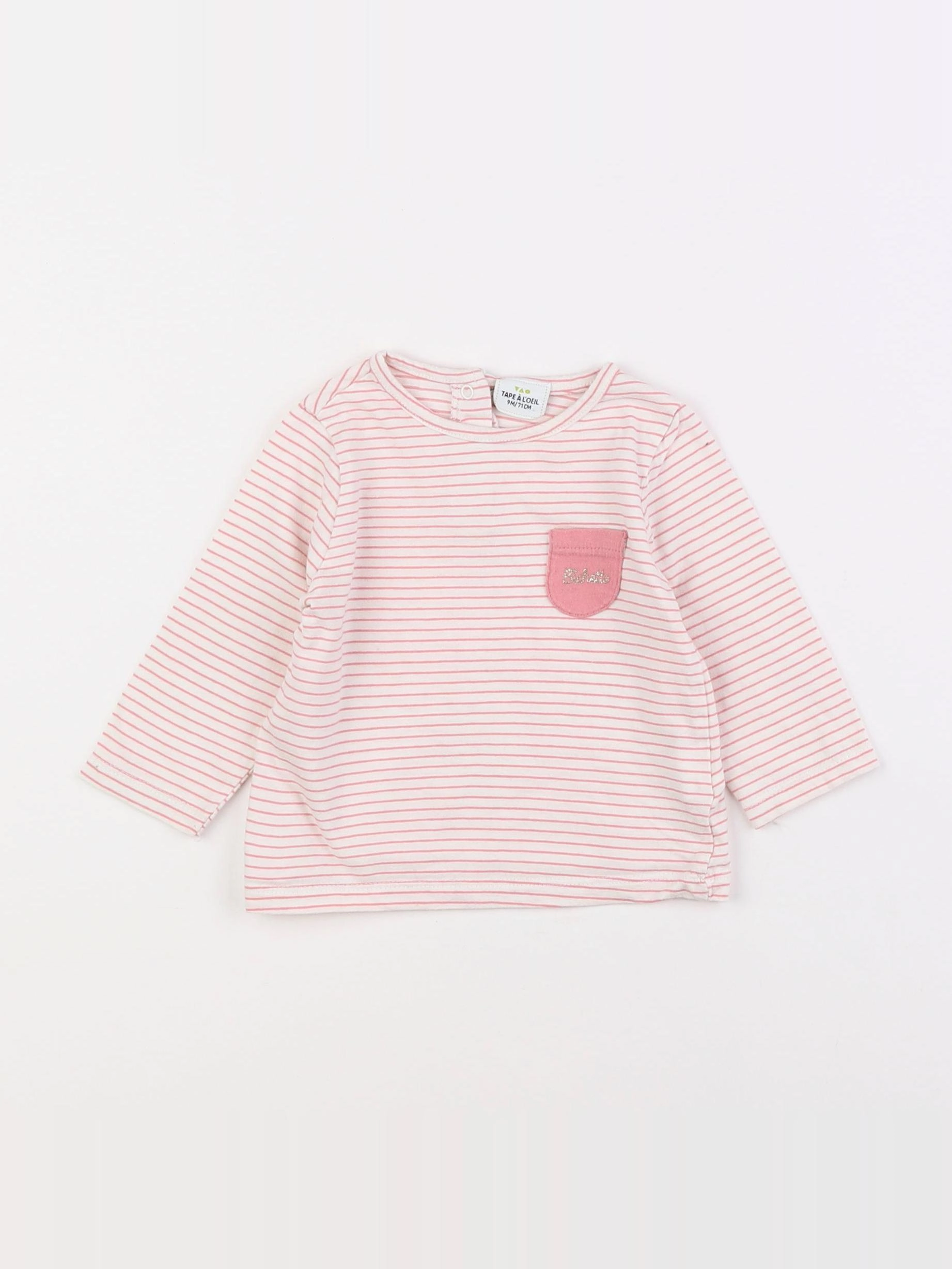 Tape à l'oeil - tee-shirt rose - 9 mois