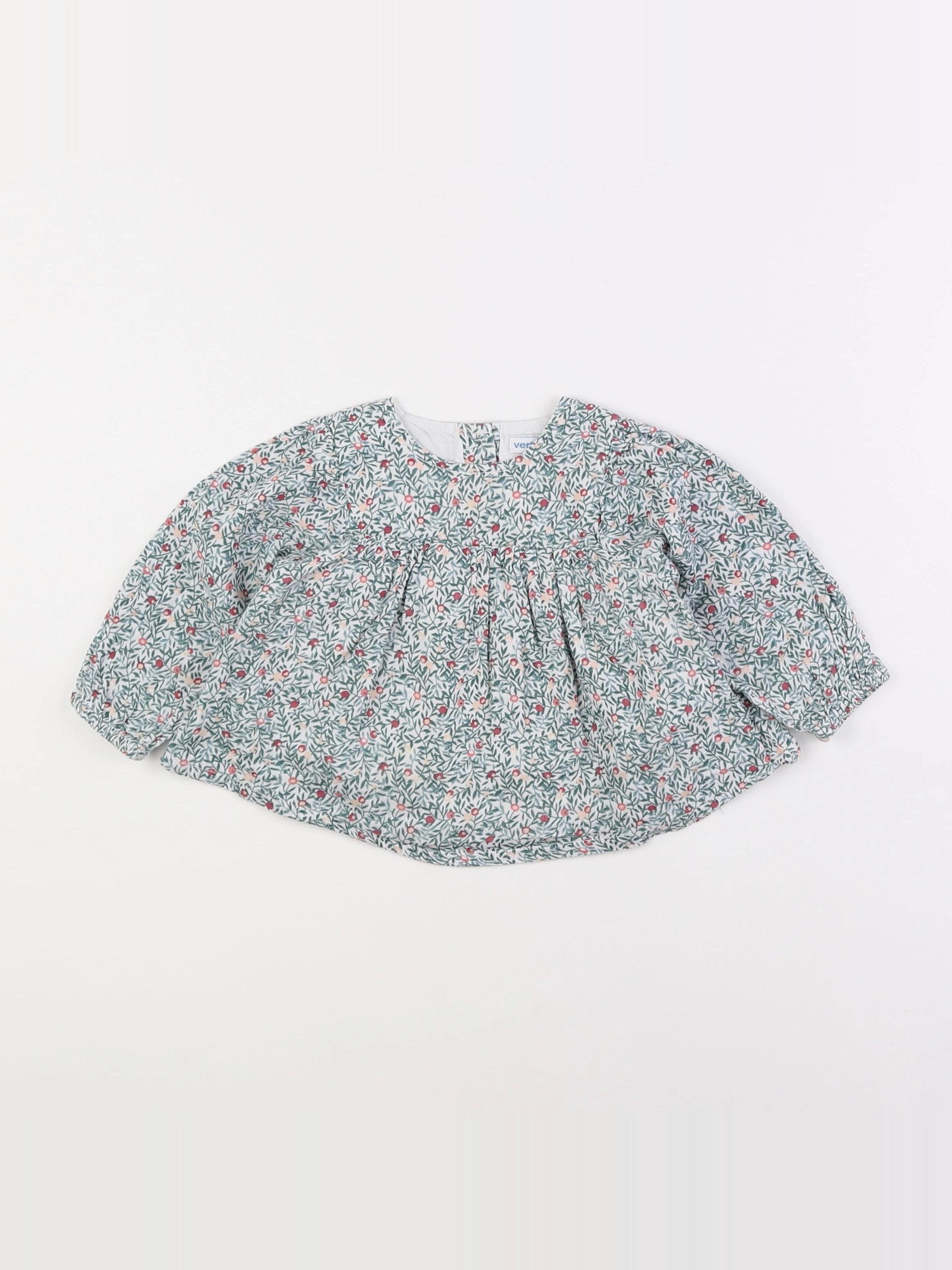 Vertbaudet - blouse vert - 12 mois