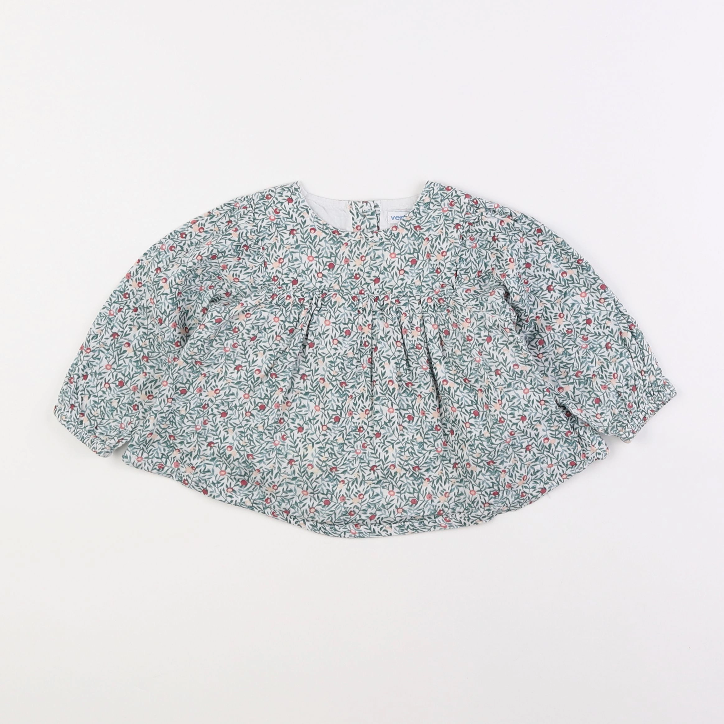Vertbaudet - blouse vert - 12 mois