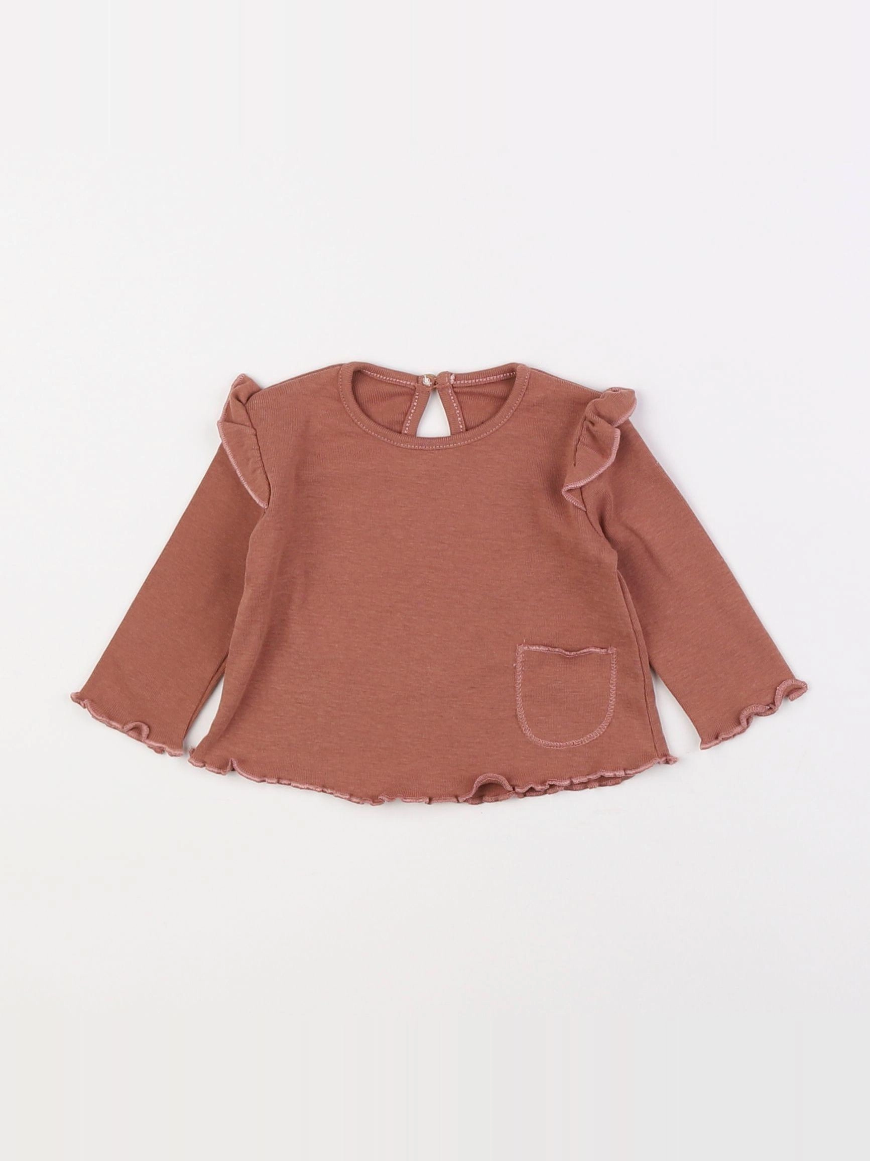 La Redoute - tee-shirt marron - 1 mois
