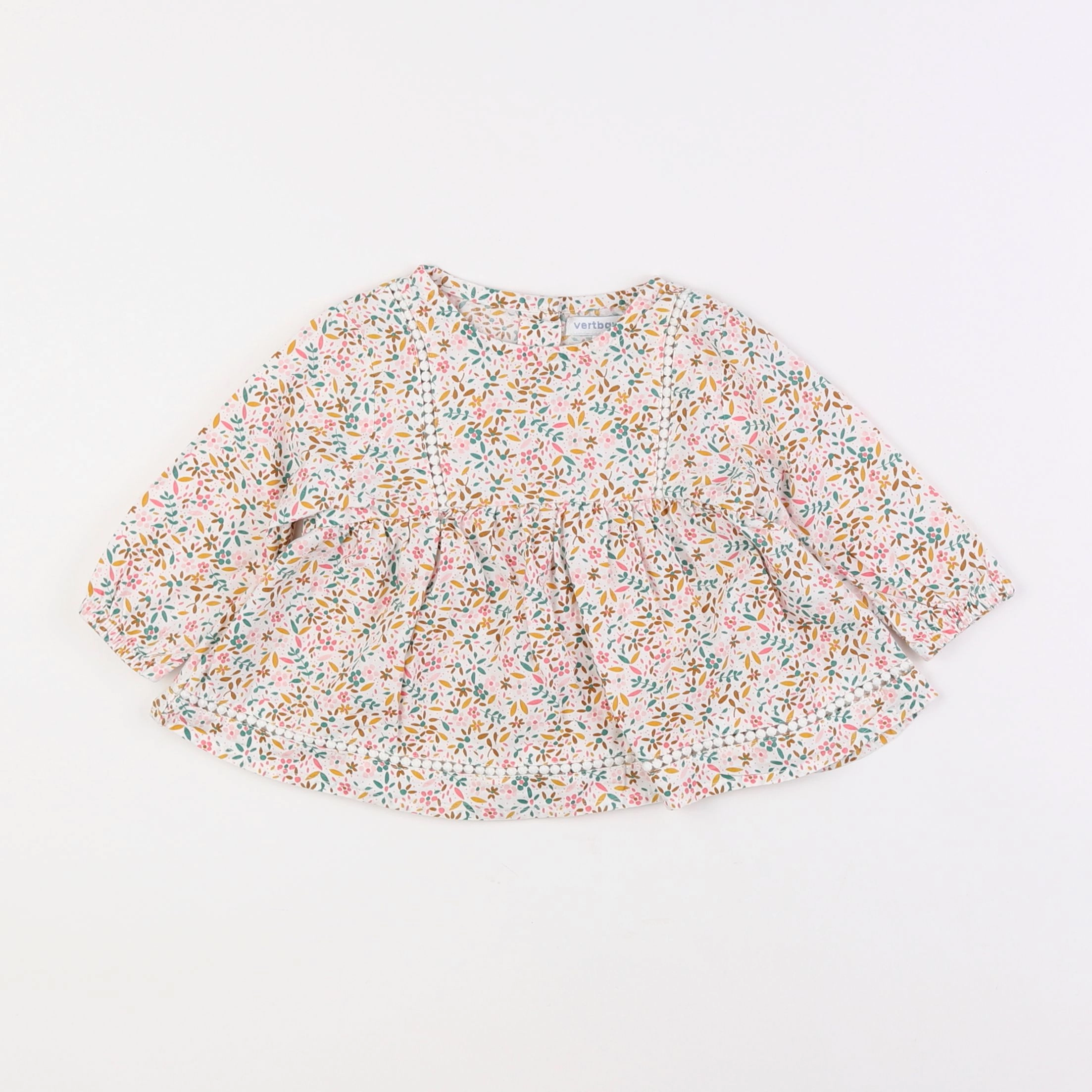 Vertbaudet - blouse blanc - 9 mois