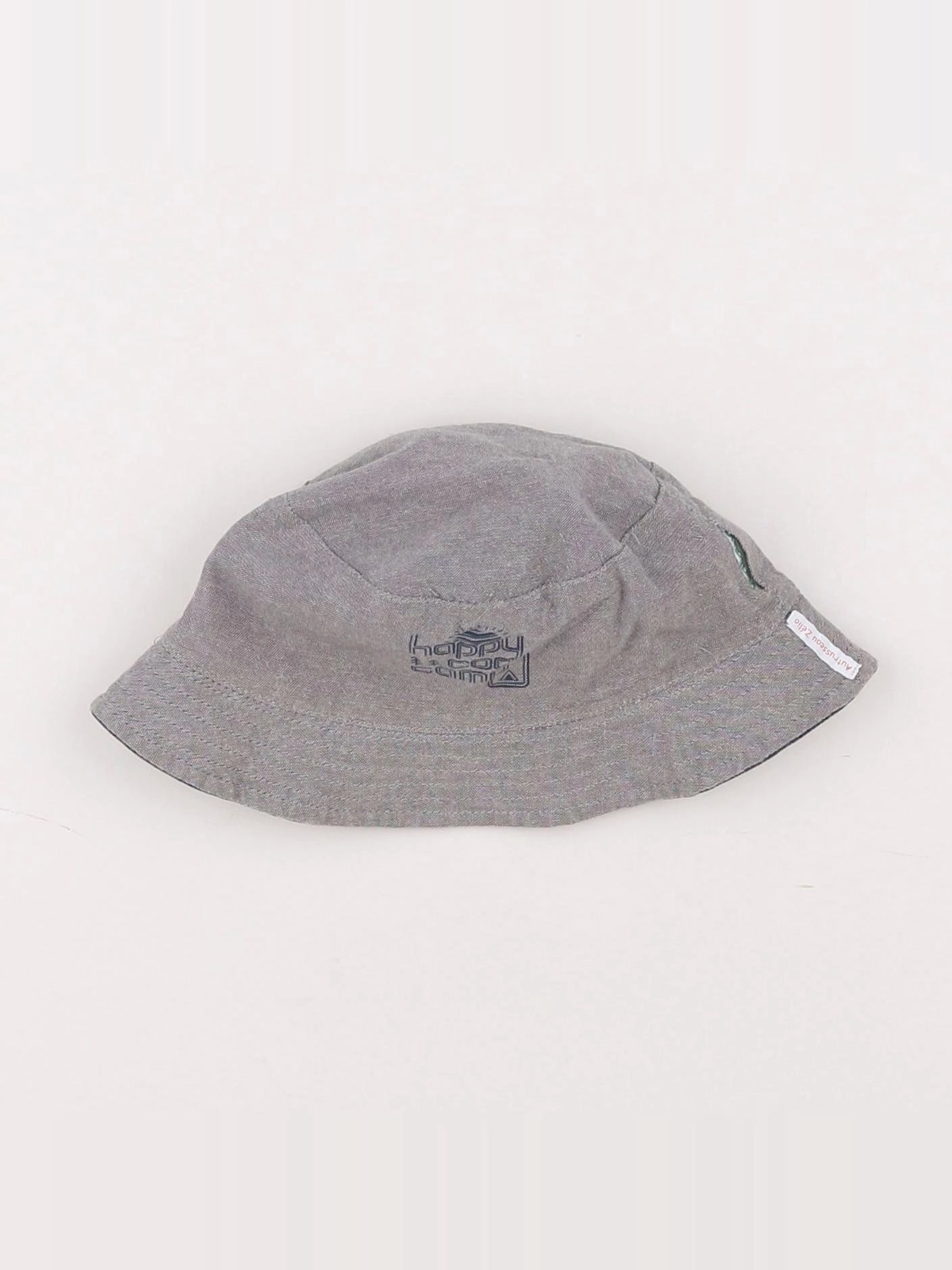 Vertbaudet - chapeau réversible gris - 10 ans