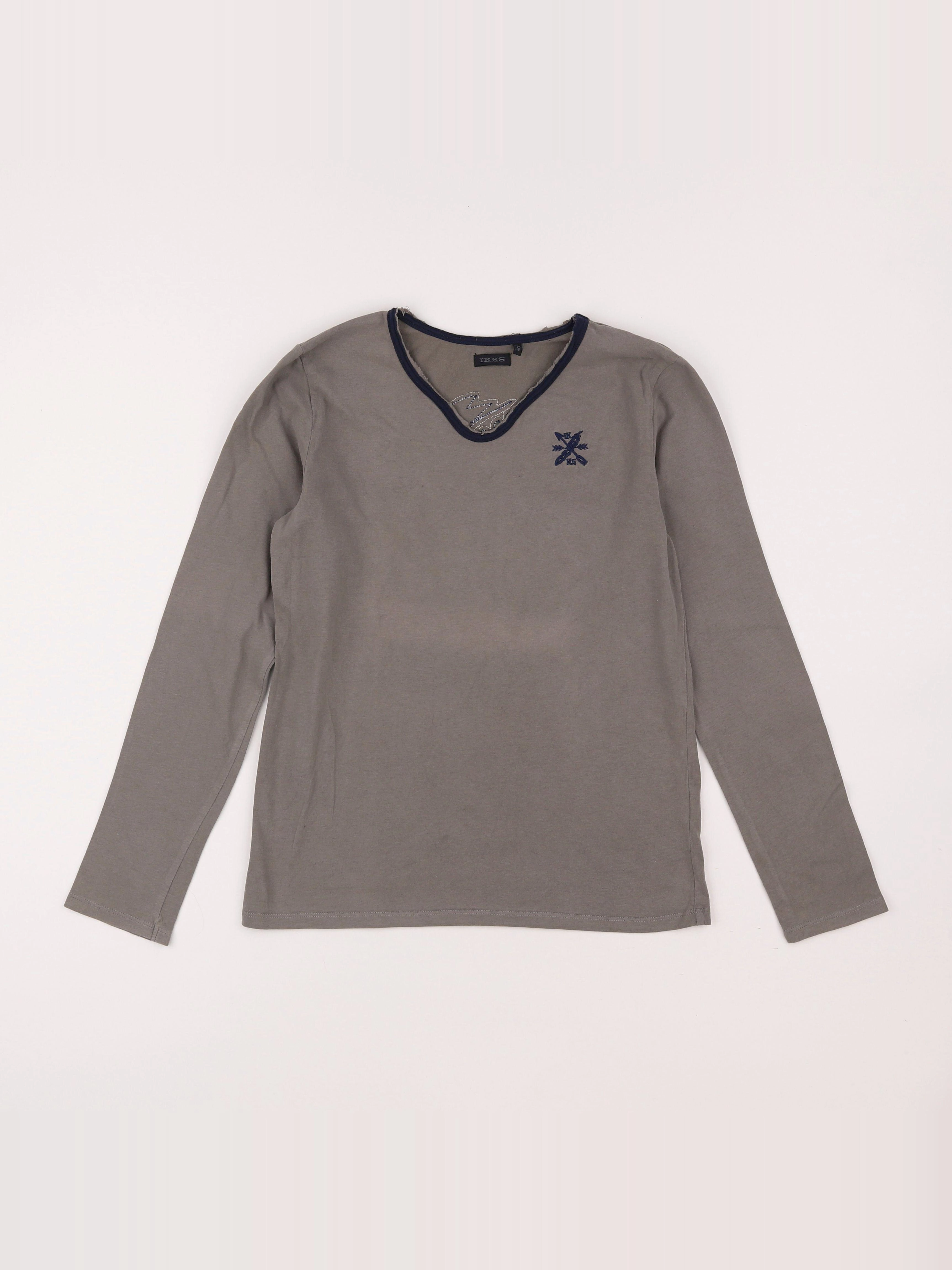 IKKS - tee-shirt imprimé au dos gris - 12 ans