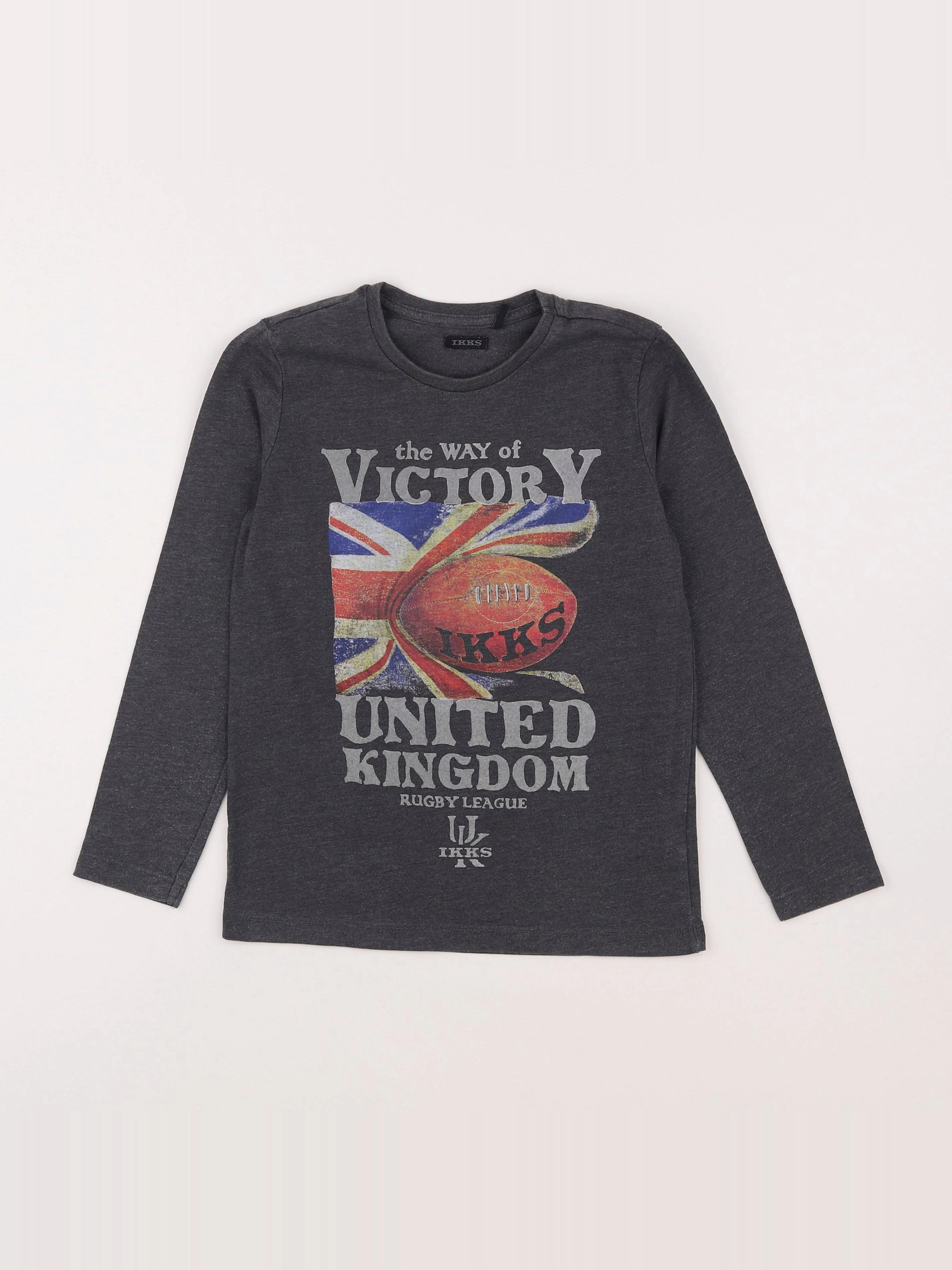 IKKS - tee-shirt gris - 8 ans