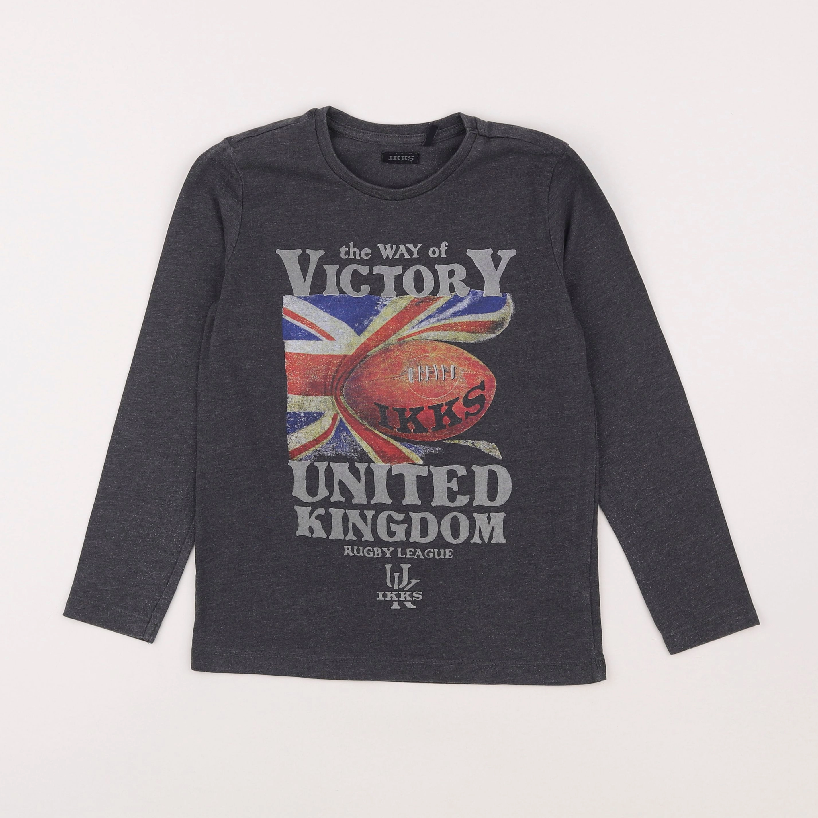 IKKS - tee-shirt gris - 8 ans