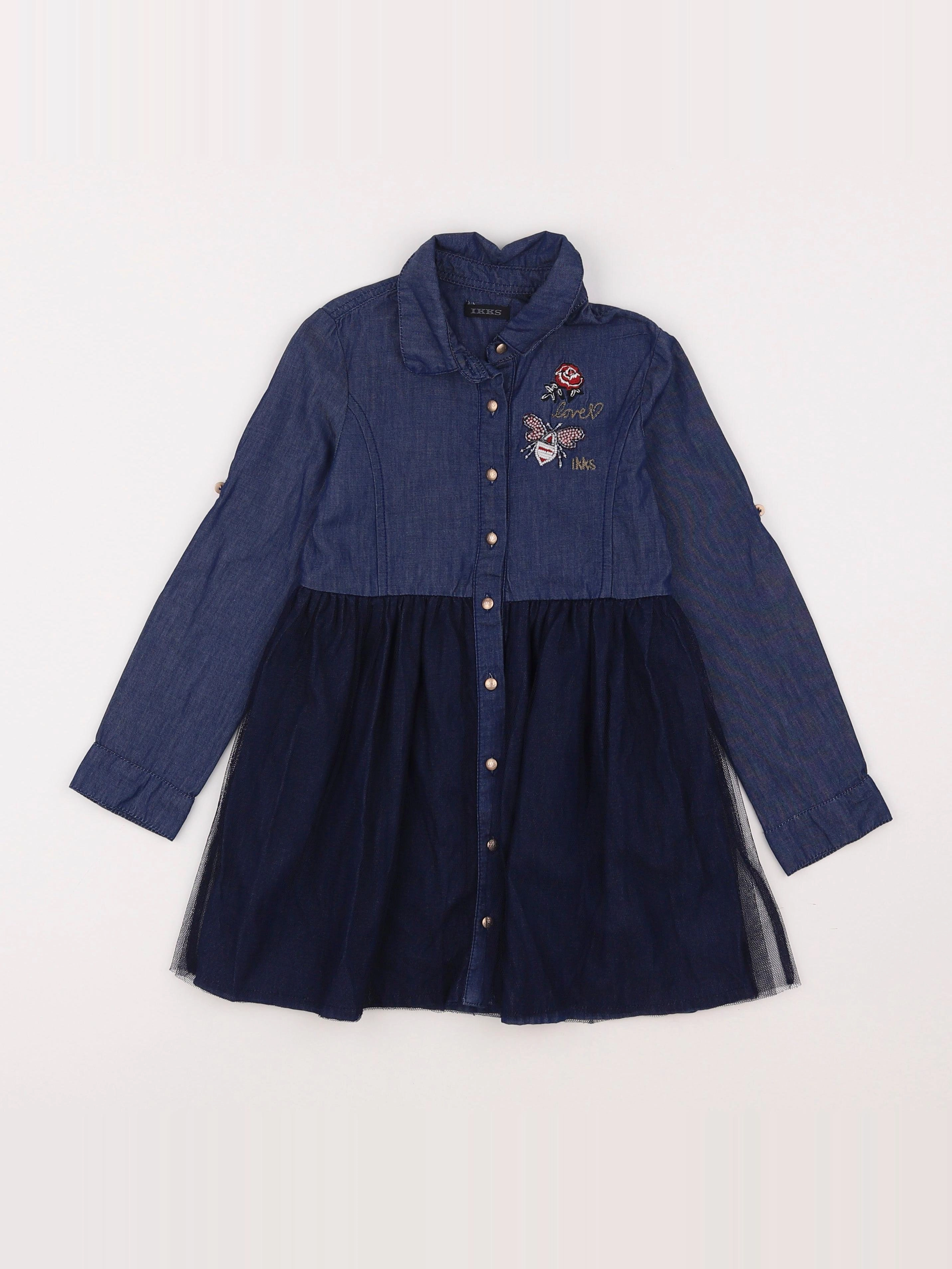 IKKS - robe bleu - 5 ans