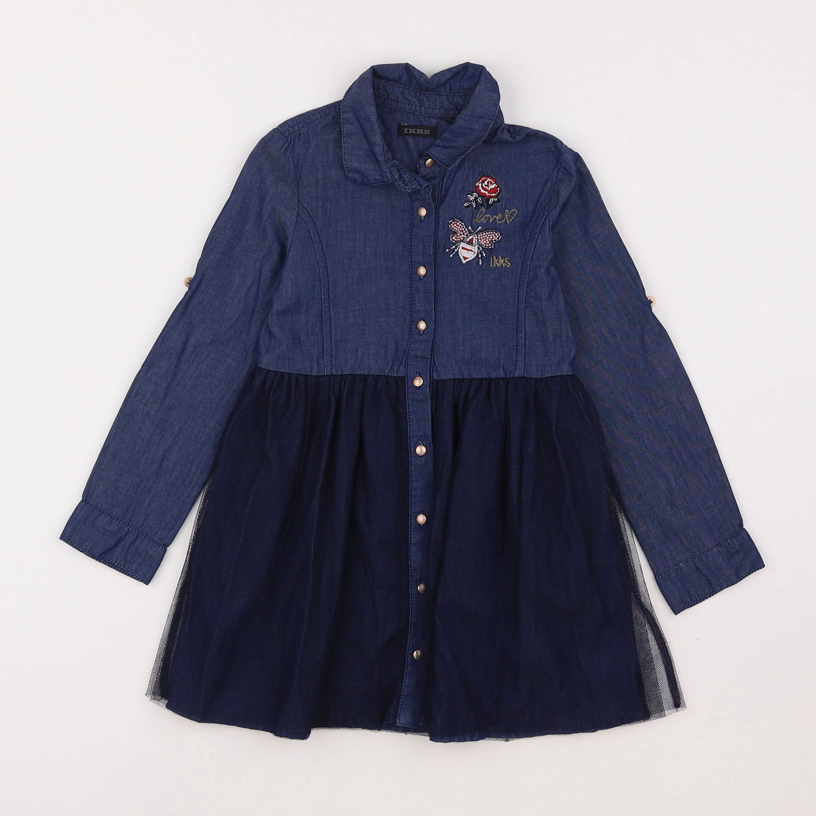 IKKS - robe bleu - 5 ans