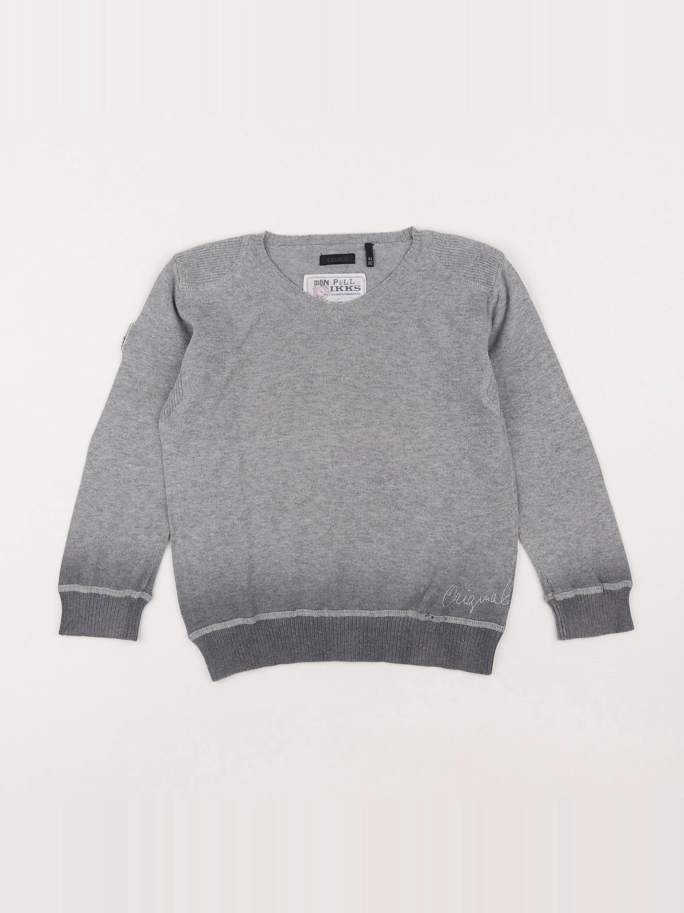 IKKS - pull gris - 4 ans