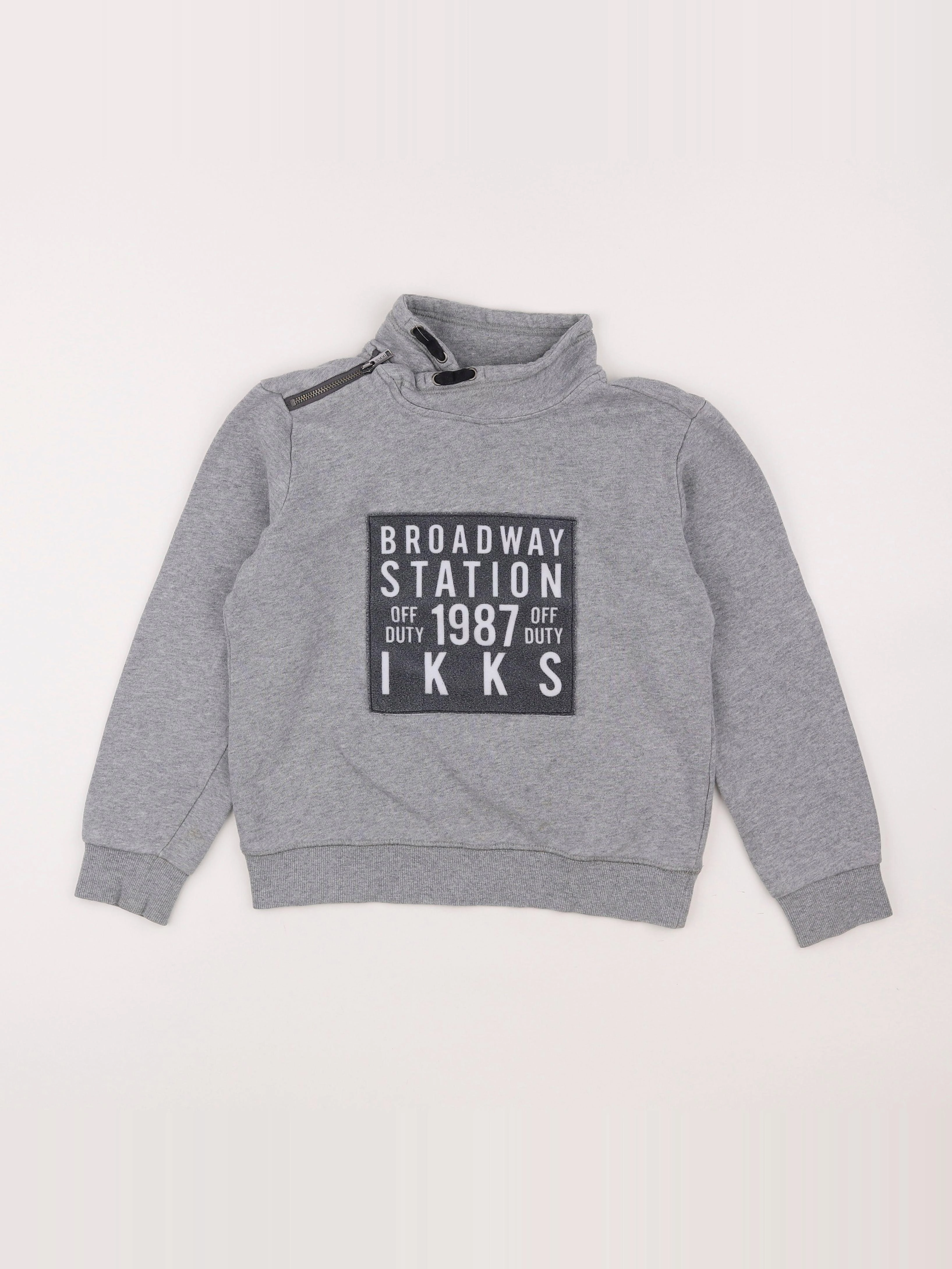 IKKS - sweat gris - 10 ans