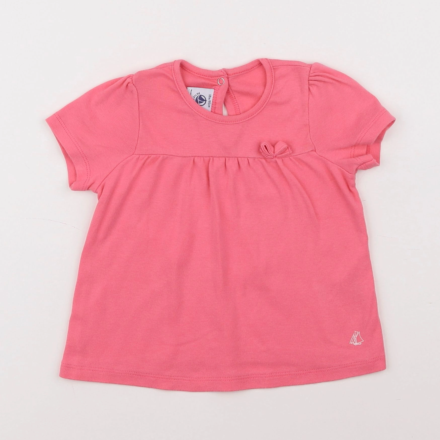 Petit Bateau - tee-shirt rose - 18 mois