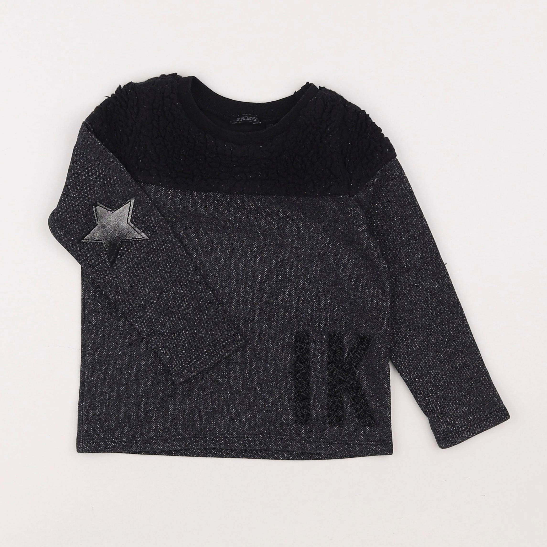 IKKS - sweat gris, argent - 4 ans