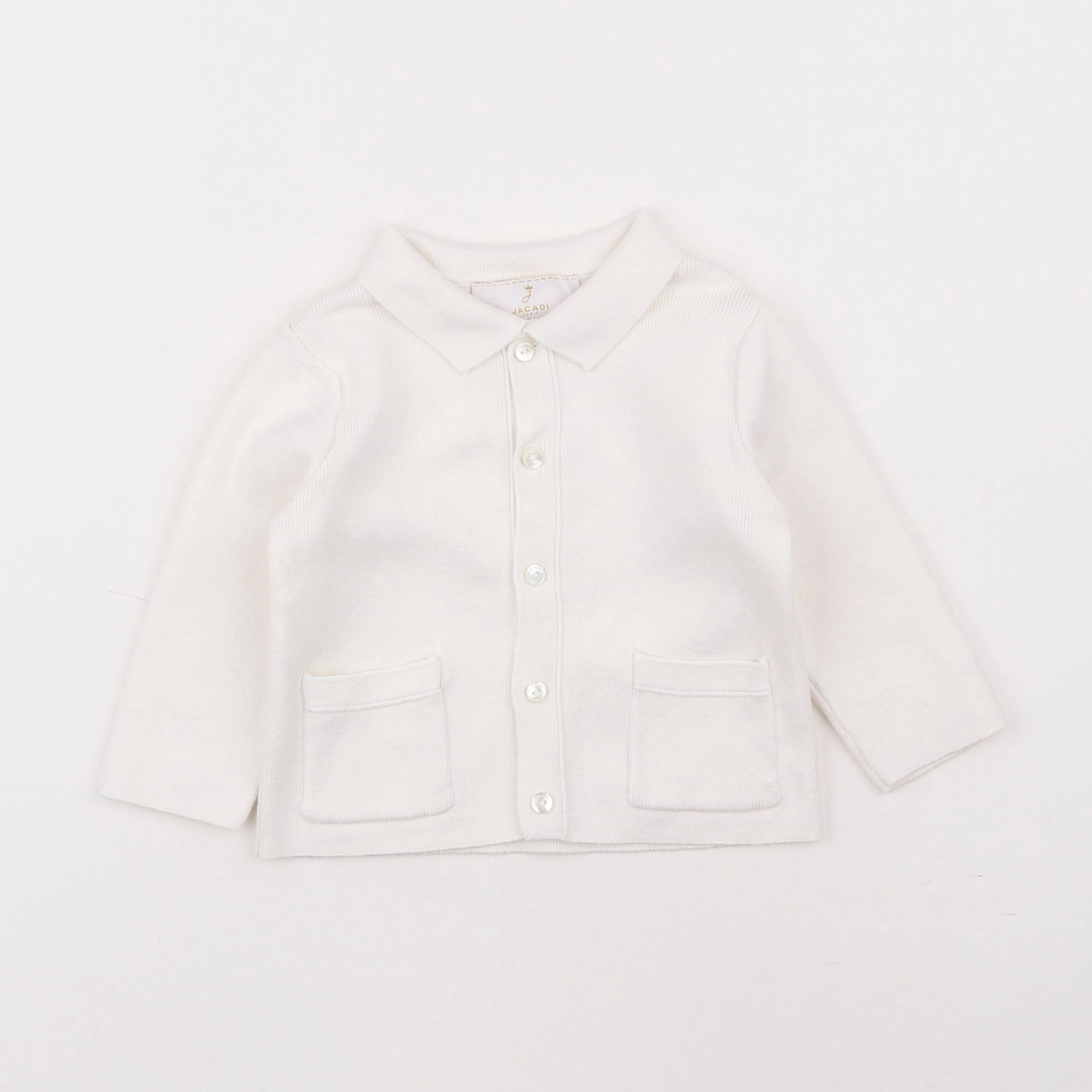 Jacadi - gilet blanc - 12 mois